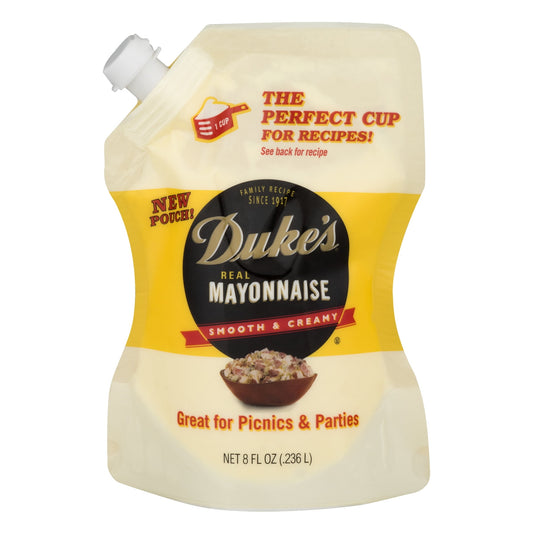 There's nothing better than the smooth, creamy texture and one-of-a-kind flavor of Duke's Real Mayonnaise, made with Eugenia Duke's original recipe since 1917. Duke's is the preferred mayonnaise of chefs and home cooks alike for three main reasons. Duke's contains egg yolks - not egg whites - for a deliciously creamy texture. Cider vinegar gives Duke's Mayonnaise a distinctive tangy flavor. Finally, Duke's Real Mayonnaise has never contained sugar. Duke's Mayonnaise is delicious on sandwiches, in salads, an