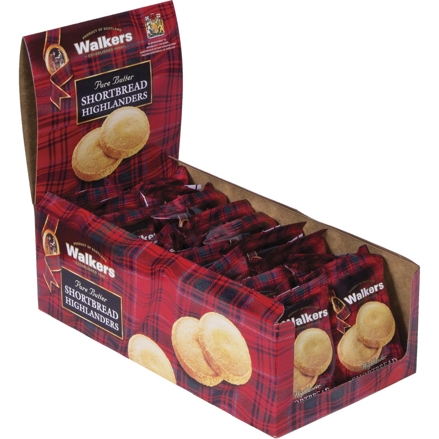 These thick, crunchy cookies promise a rich burst of satisfying flavor with a buttery finish in every bite. Convenient snack-size pouch means you can eat a couple without opening a whole box. Cookies are perfect for lunches, day outings, travel, party favors and more. Office Snax Shortbread Highlanders Cookies, 1 / Box (Quantity)