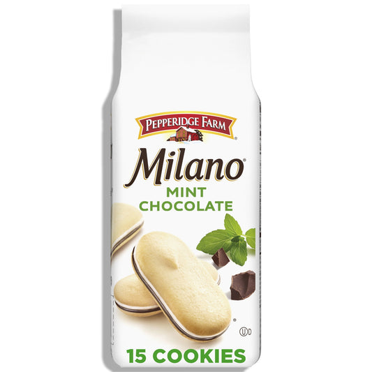 Elevate any moment with Pepperidge Farm Milano Mint Chocolate Cookies. Whether it’s a book club meeting with friends or a holiday celebration with the family, Pepperidge Farm Milano Cookies are the special treat your occasion needs. Delicate, sweet and oh so indulgent, our chocolate mint cookies feature rich dark chocolate and refreshing mint between two crisp baked cookies. Enjoy these elegant sandwich cookies with a cup of coffee or tea in the afternoon, or pair them with a glass of wine after dinner. Eac