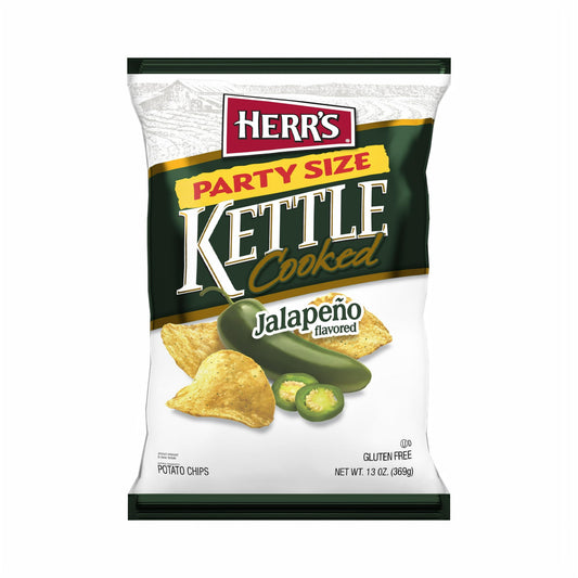 Crunch into a Herr's Kettle Cooked Potato Chip and you'll taste the difference! We start with a thicker cut of potato and slowly cook them one batch at a time for Herr's unique extra-hearty potato flavor. Speaking of flavor? Herr's Kettle Cooked Chips are seasoned with fresh & zesty flavor combinations. So, if you are looking for an authentic kettle potato chip experience, we invite you to enjoy the great taste of Herr's Kettle Cooked Potato Chips.