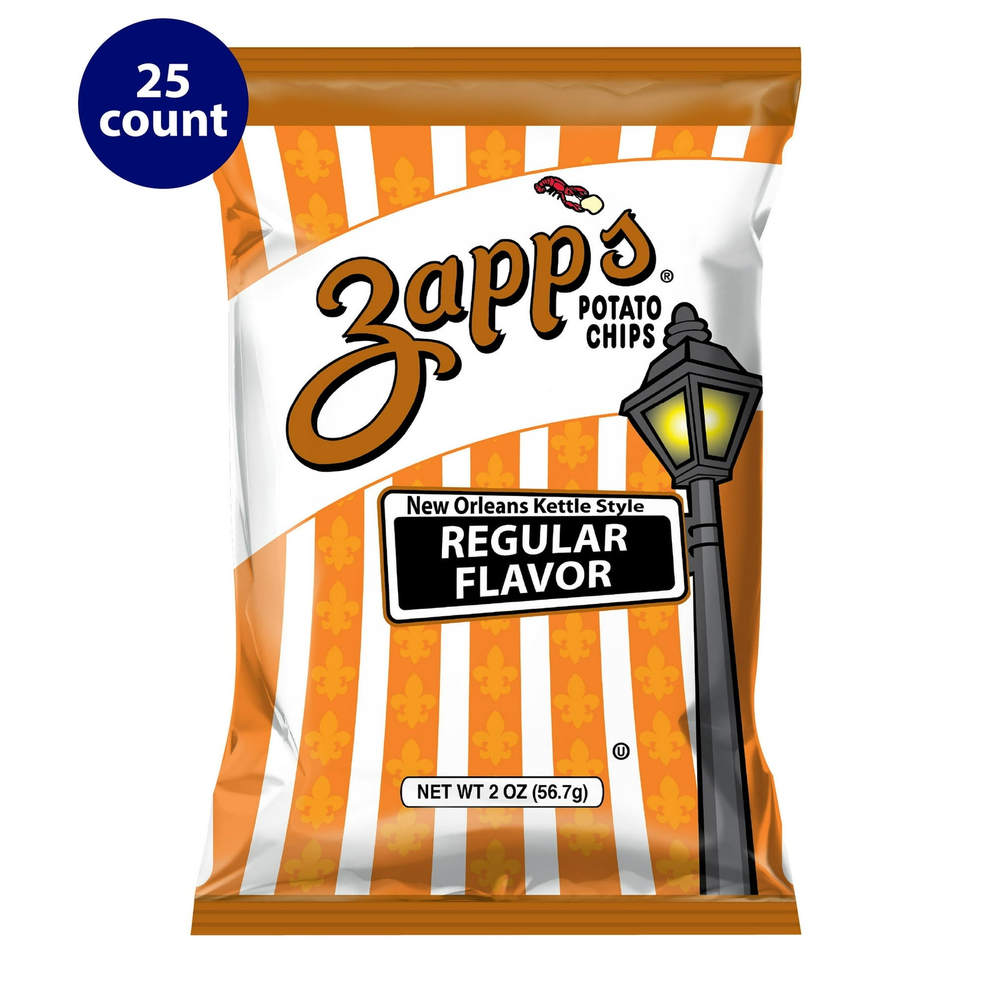 Discover the unmistakable taste of New Orleans with Zapp’s Regular Flavor New Orleans Kettle Style Potato Chips! These chips are all about that classic, satisfying potato chip crunch, with a New Orleans flair that is simply irresistible. Crafted with the authentic spirit of Louisiana, these kettle-cooked potato chips bring the essence of NOLA to your snack time. Perfectly golden and wonderfully crispy, Zapp’s Regular Flavor Potato Chips are delightful for any occasion. Whether you are hosting a game day gat