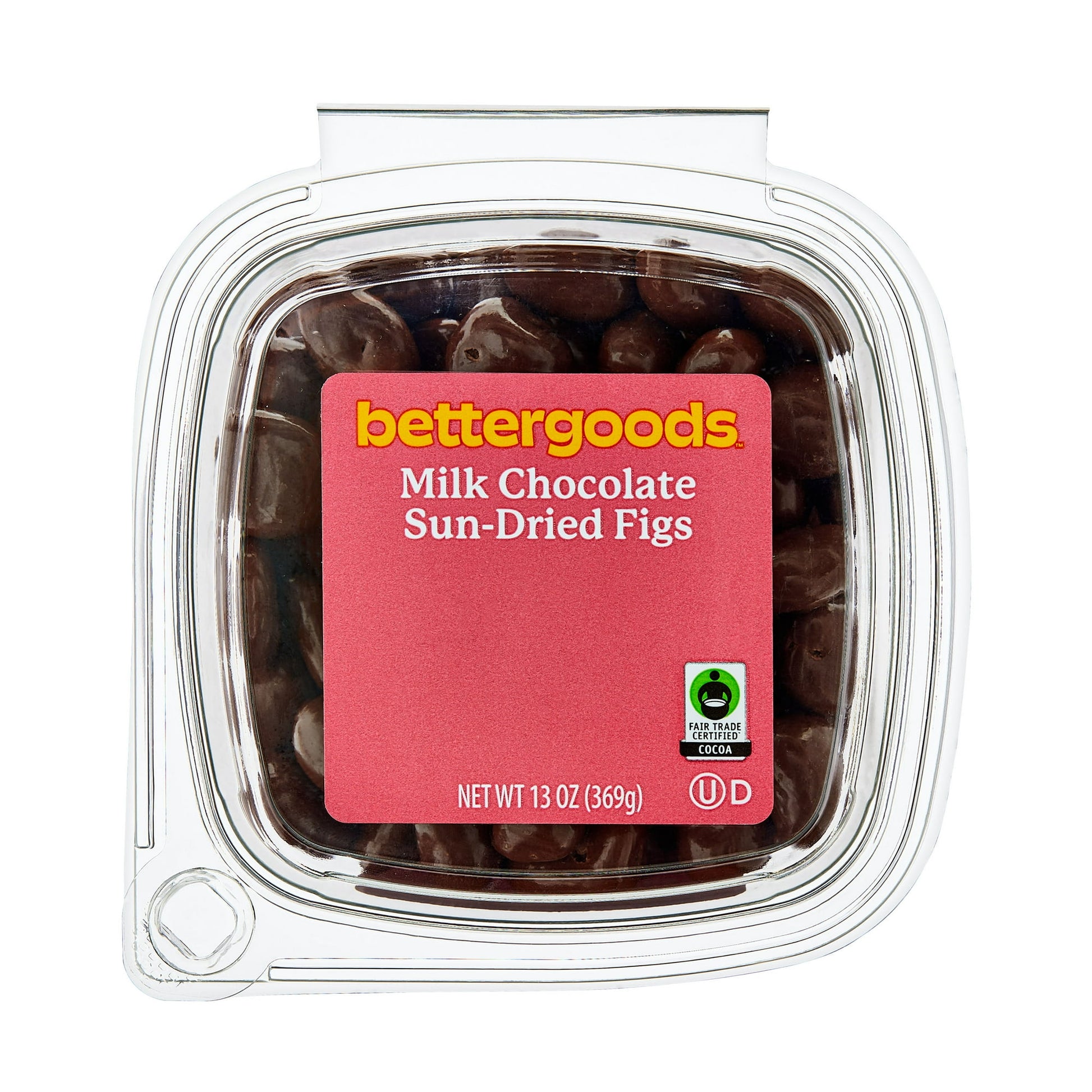 Welcome to the world of bettergoods Milk Chocolate Sun-dried Figs, a luxurious snack crafted with real sun-dried figs. Our Milk Chocolate Sun-dried Figs are coated with smooth milk chocolate for a decadent touch of sweetness. The result is a snack that's chewy, slightly sweet, and full of fig and chocolate goodness. One of the standout features of our Milk Chocolate Sun-dried Figs is their versatility. Enjoy them straight from the tub for a quick and satisfying snack or add them to your dessert platter for 