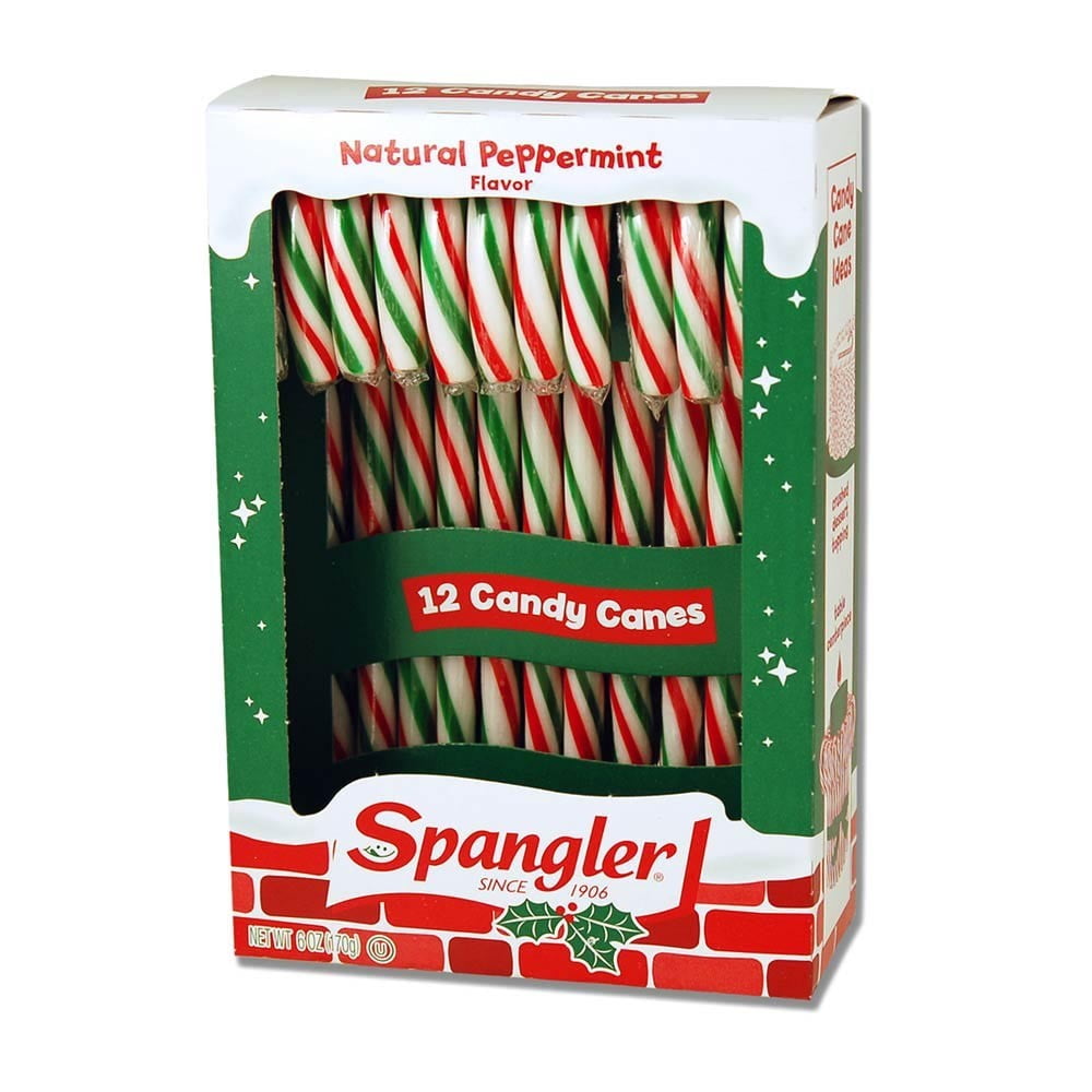 Spangler Candy Canes, RG&W Pppermint, 12 Ct