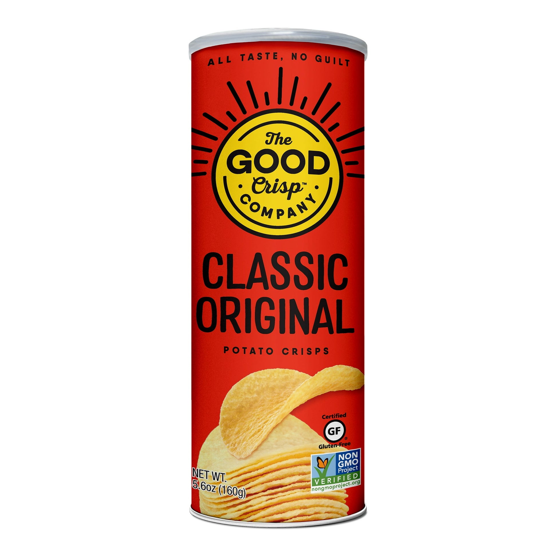 The Good Crisp Company Original Potato Snack Crisps are the classic flavor that you know and love. These potato chips are actually made with good ingredients (that you can pronounce) and come without the grease and guilt. Perhaps we should call it an instant classic? It all started with a simple idea. The inspiration for creating the perfect crisp emerged in 2014 when our founder, Matt, was following a strict gluten free diet. He found that although the diet was treating him well, he was really missing his 