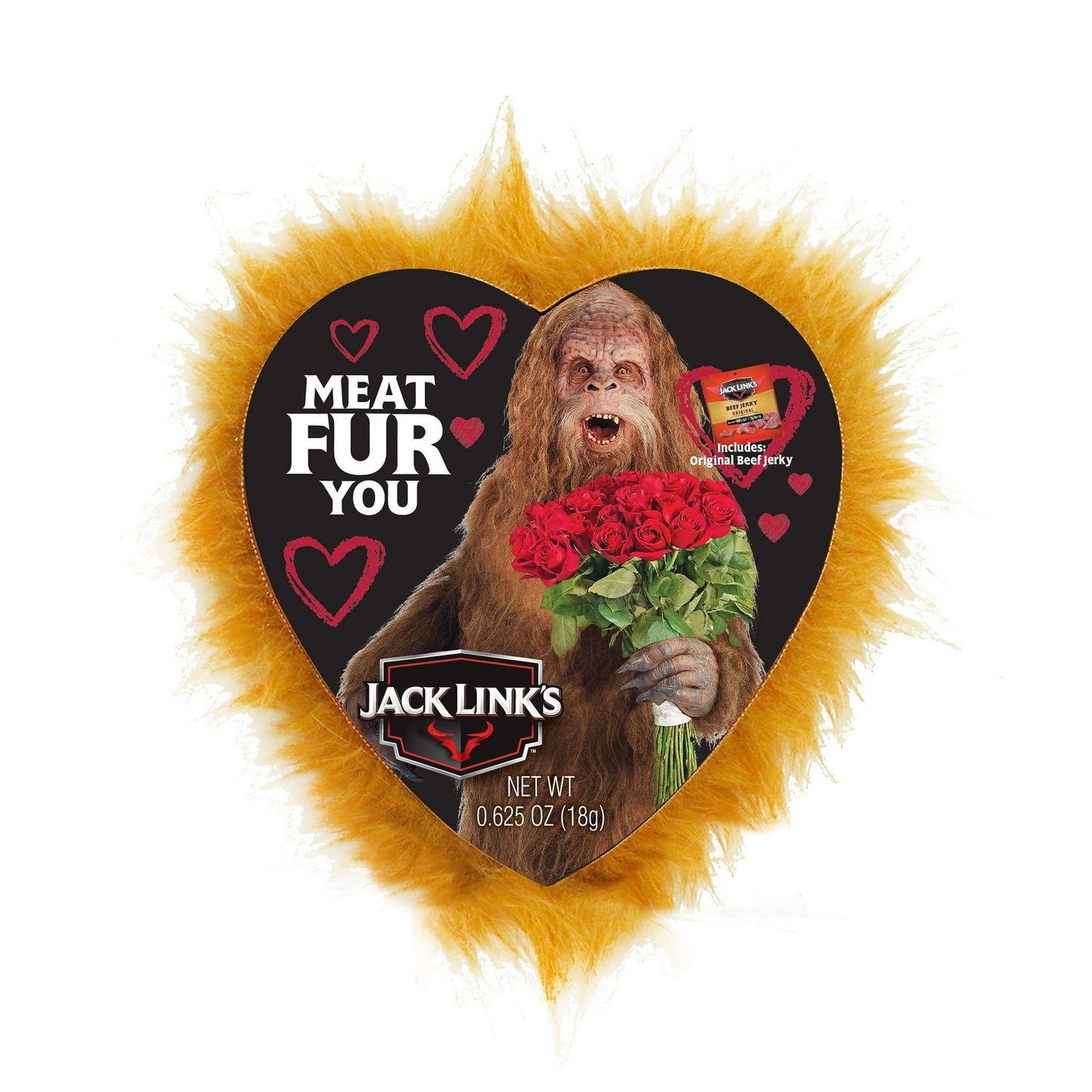 Feed your wild side with the Jack Links Furry Heart Box. This gift would be great for the Sasquatch in your life, or anyone with a bit of a wild side this Valentine's Day who's just waiting for something wild to happen.