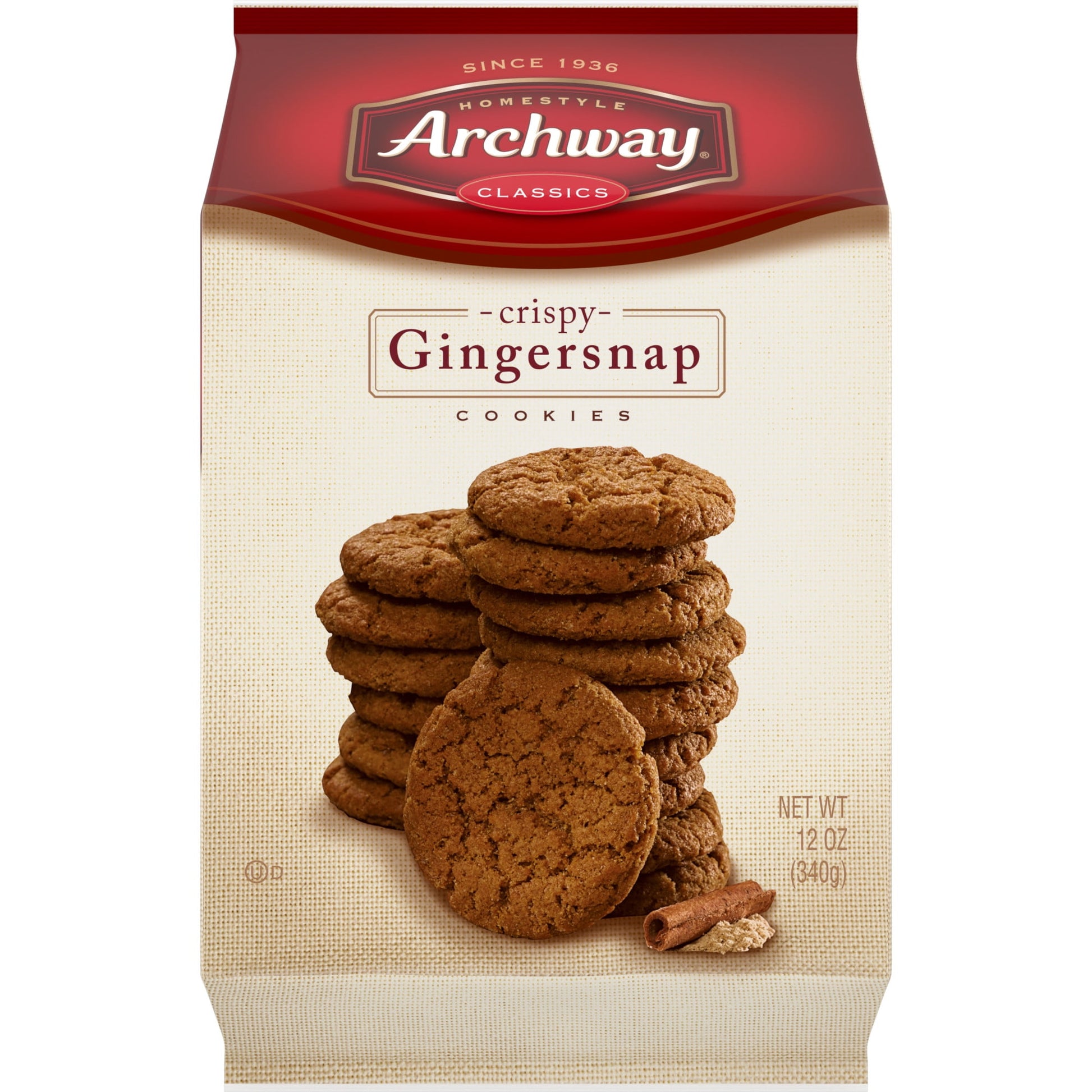 Sweet and spice and everything nice! Molasses, ginger and cinnamon make this cookie a classic. One bite into this crunchy cookie, and you'll see why our Gingersnaps have been around for decades. Since 1936, Archway Cookies have been winning the hearts of cookies lovers. Known for our homestyle goodness, we strive to deliver high quality, highly enjoyable cookies to you every single day. Shelf-stable product.