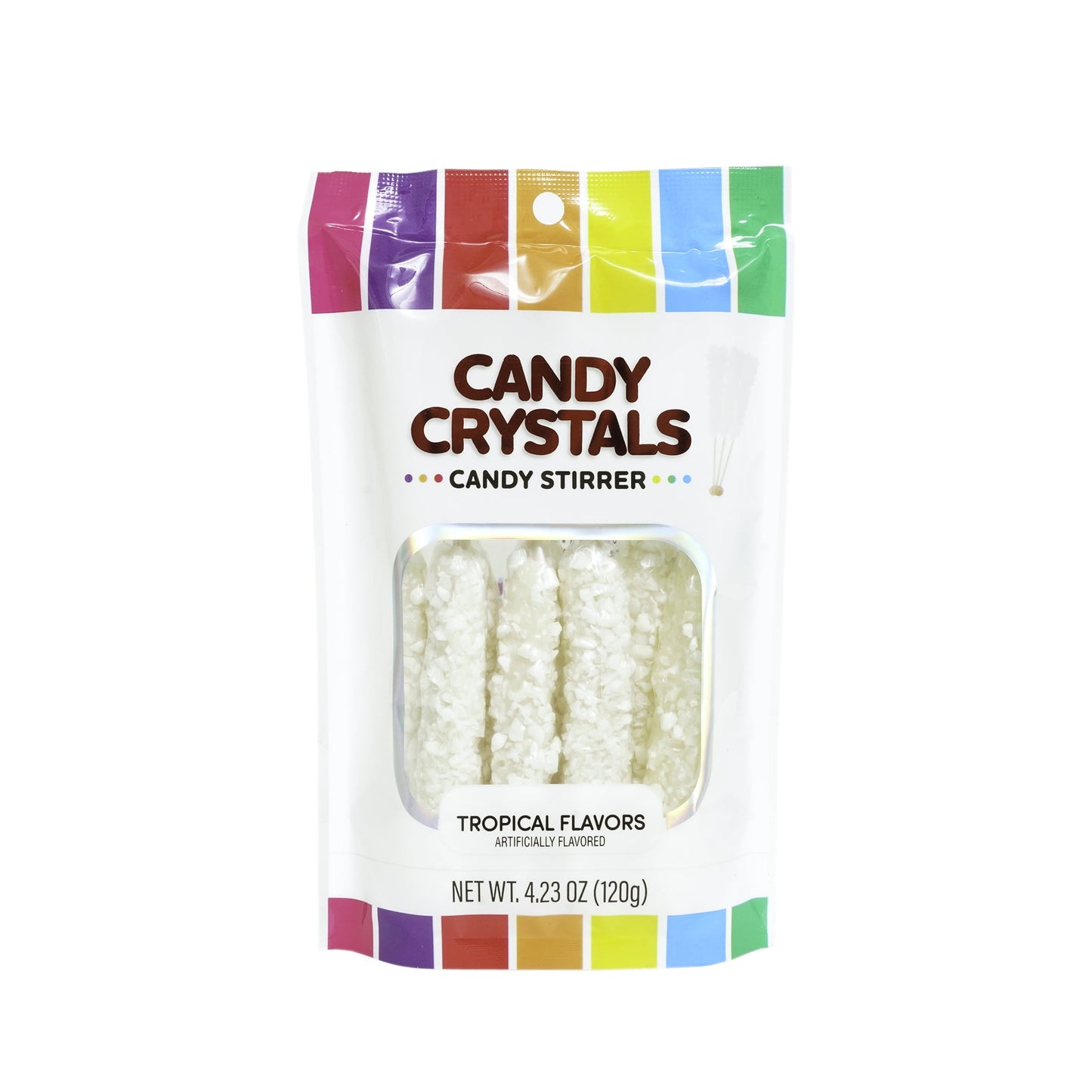 Hilco’s Tropical Flavored White Candy Stirrer 8 count pack are a perfect addition to your next birthday party, Galentine's Day soiree, or hostess gift bag or basket. These cute candies have a sweet flavoring that is reminiscent of lazy summer days and bike rides to the five and dime store. The Tropical Flavored White Stirrer reminds you of the classic candy store look and feel from decades past. You can smell the nostalgia! Add these to your next fruit and candy basket for a personalized birthday gift, or t