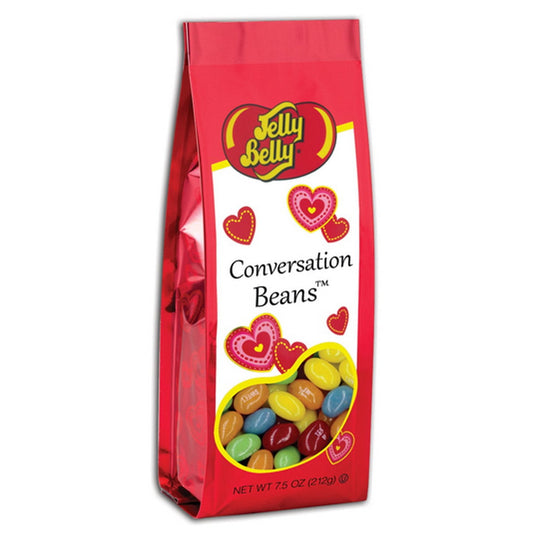 Conversation Beans® from Jelly Belly. Sour jelly beans with Valentine messages on them. Great for parties.