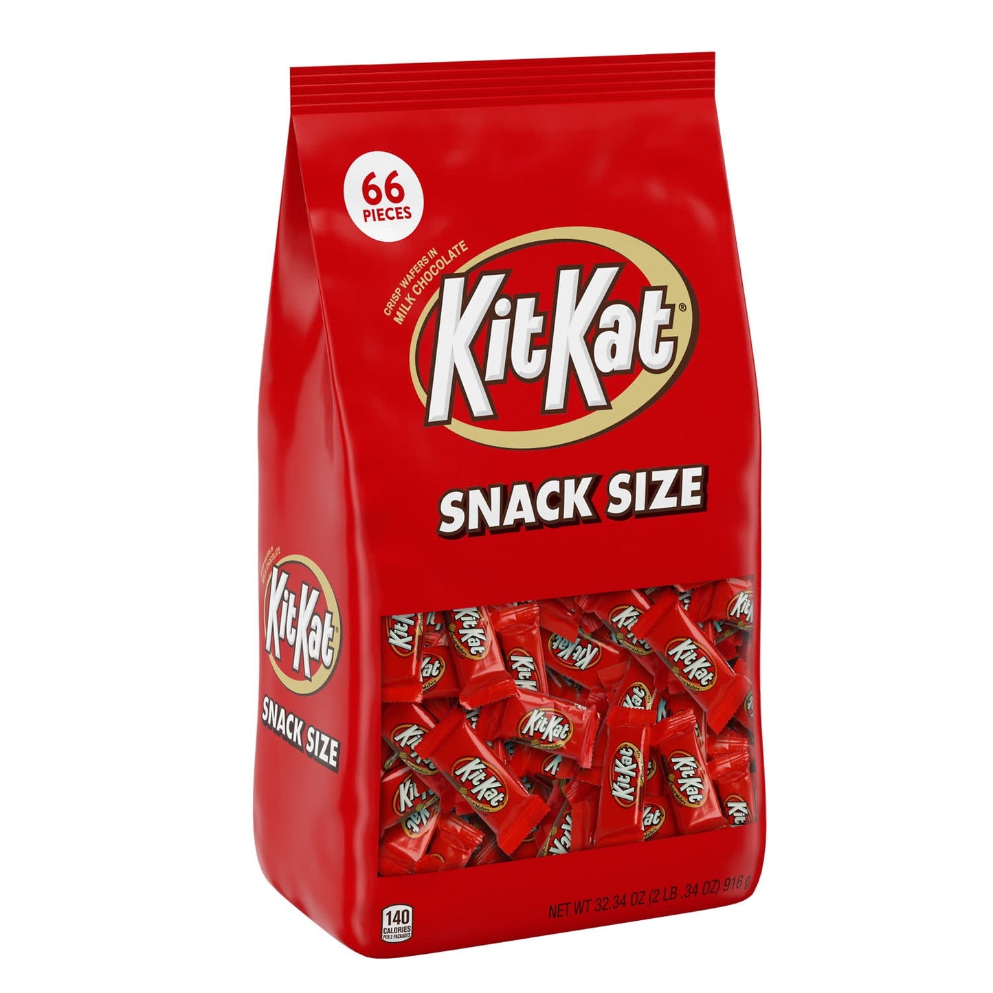 Ready for a classic everyone hopes to find in the candy dish? These snack size KIT KAT candy bars are individually wrapped for optimal convenience, easy sharing and lasting freshness. Whether you gift them to friends, pass them out in the office or hold onto them for snacking moments, you can expect a delicious treat in the perfect on-the-go size. Throw a few in your lunch box to treat yourself to a sweet dessert, or stock your home and office candy bowls with an easy snacking classic.