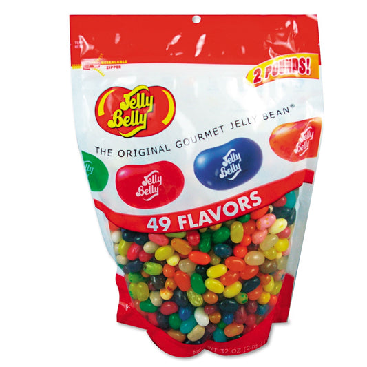 Indulge in the delightful variety of Jelly Belly's 49 Assorted Flavors Jelly Beans. This 2-pound (32-ounce) bag offers a colorful selection of gourmet jelly beans, each with unique and mouthwatering flavors. Perfect for parties, gifts, or everyday snacking, these jelly beans promise a taste of adventure in every bite. Enjoy classic favorites and discover new ones in this generous and flavorful assortment. Treat yourself to the ultimate jelly bean experience! Jelly Beans offers a 49-flavor assortment for you