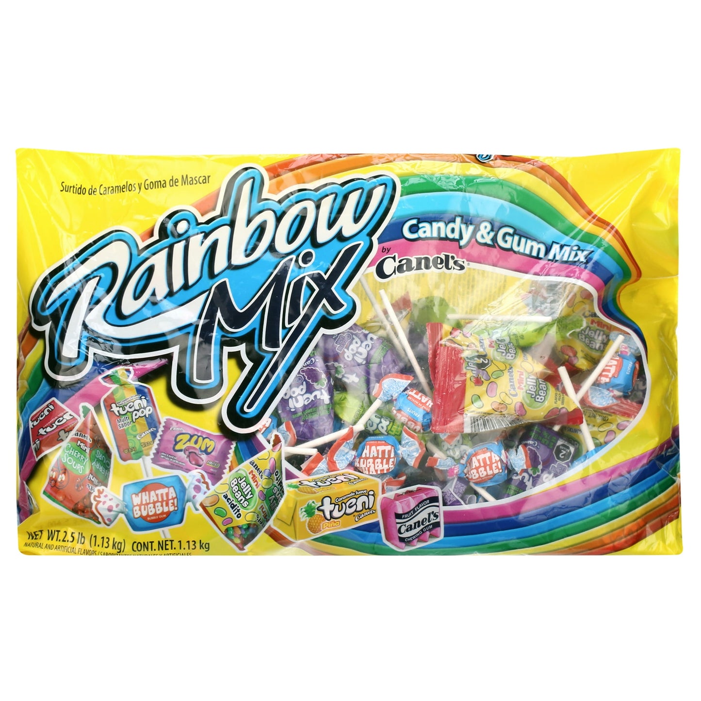 Kick-off any celebration with Canel's Rainbow Candy Mix! Canel's Rainbow Mix features a nostalgic mix of individually-wrapped, traditional Mexican candy and gum that can be used to fill up pinatas, goody bags, or party favors for any get-together. This 2.5-pound assorted candy bag includes a mix of gum, hard candy, and lollipops in a variety of fruit flavors. Add some party games and party snacks, and let the fiesta begin!