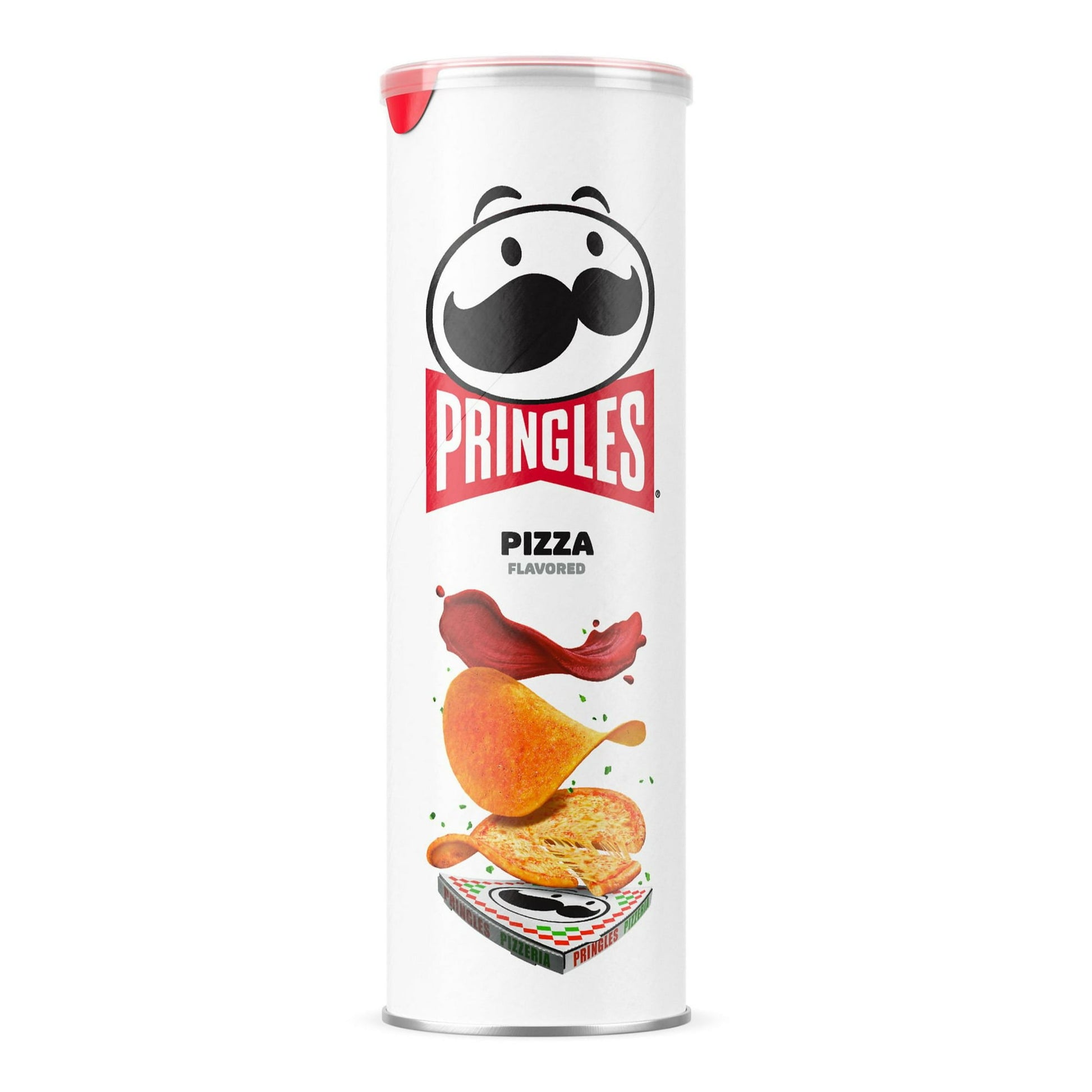 What comes next after the “pop” of a Pringles Pizza can? The crisp, tantalizing taste of cheesy pizza that hits the spot every time. Includes one, 5.5-ounce can of ingeniously shaped Pringles Pizza Potato Crisps. Insanely light, crispy, and never greasy, each crisp is satisfyingly zesty. With this convenient can, it's easy to create your own snacking moments wherever and whenever. Grab a can as an after school pick me up or pack into lunch boxes; Bring a can for game time plus pack a few more for other Prin