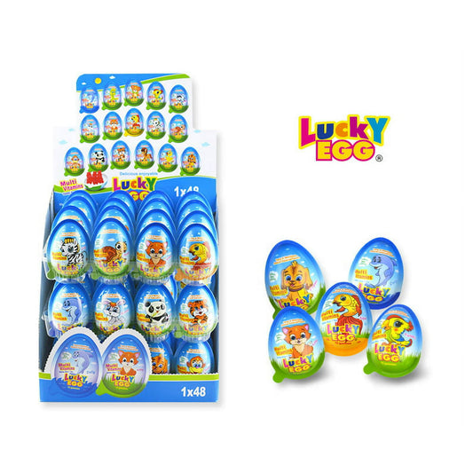 Lucky Egg with Multivitamin Gummies and Educational Toy inside, No Gelatin, Vegetarian, BPA Free