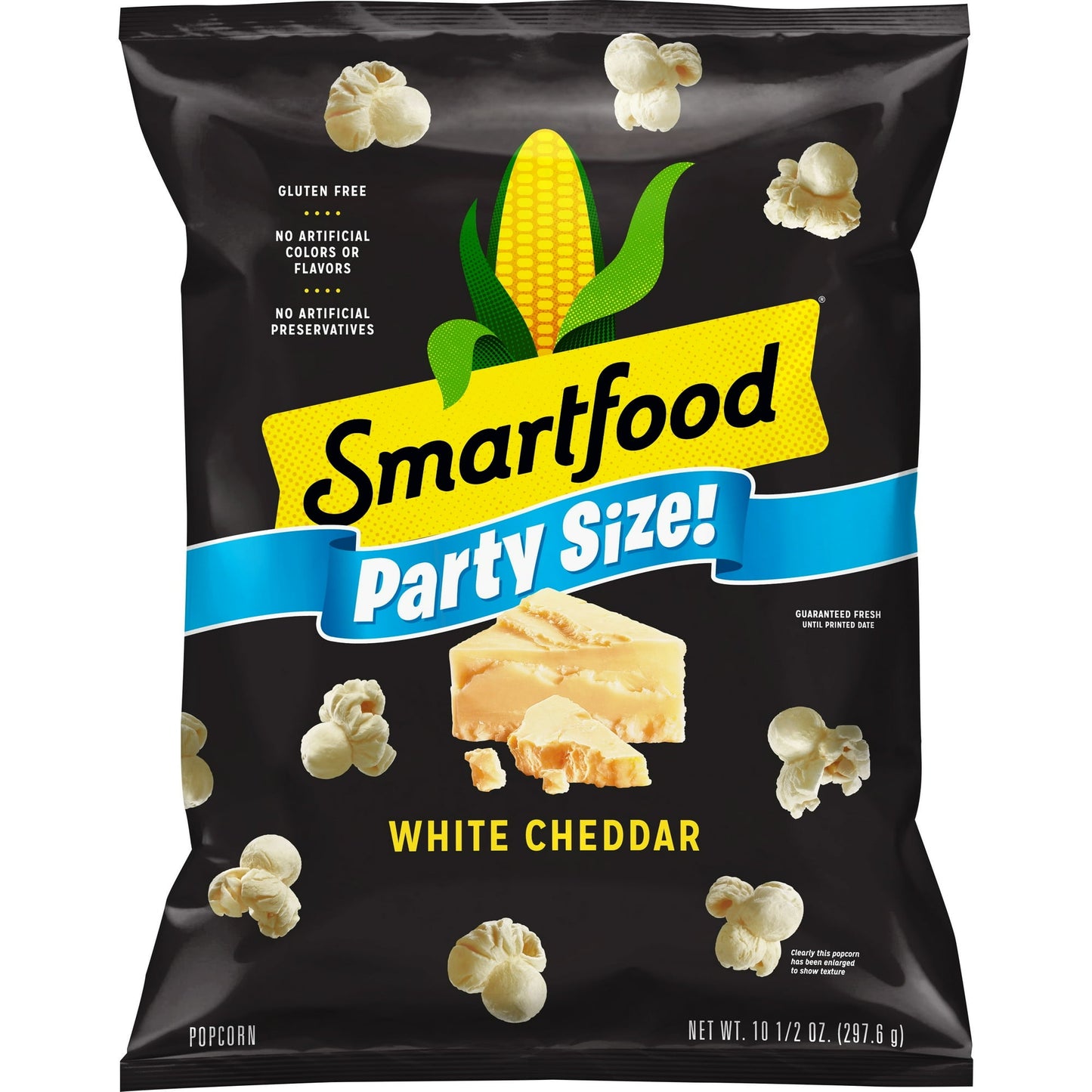 If you love our popcorn and you love cheese, our white cheddar cheese popcorn is a delicious choice. Made with real white cheddar cheese, it's bursting with amazing cheese flavor in every air-popped bite. Party size is great for sharing.