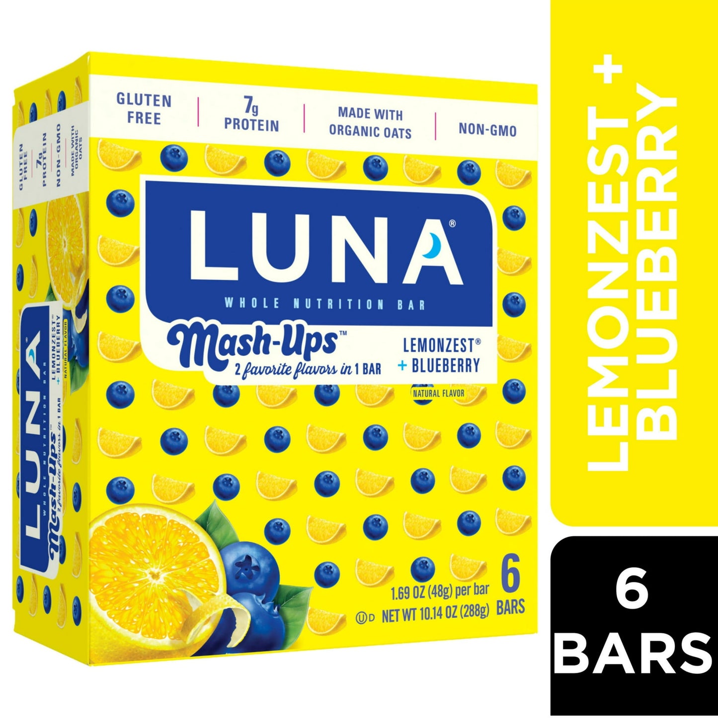 LUNA Bars are crafted to help keep you nourished throughout your busy day. With their light, crispy texture and creamy coating, LUNA Bars come in a variety of flavors for a delicious on-the-go snack. Every LUNA Bar is gluten-free, low-glycemic, and has 7-9 grams of complete plant-based protein. They are also non-GMO and made with organic rolled oats and plant-based ingredients.