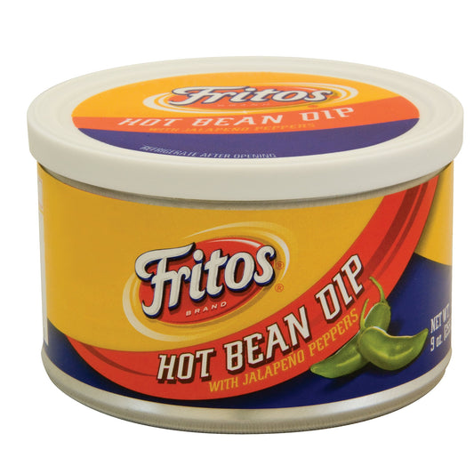 Fritos Hot Bean Dip, Creamy, Delicious, crowd pleasing and convenient - it can't get much better than Frito-Lay chips and dips! From entertaining friends to relaxing at home and everything in between, our perfectly blended salsas and great-tasting dips are always a hit. Mix and match them to discover your own perfect pairing! Shelf-Stable. Hot Flavor. Smooth Bean Dip. Delicious with Frito-Lay chips and perfect for your next party!