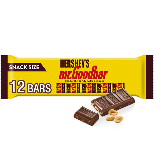 Smooth chocolate candy combined with crunchy roasted peanuts? Sign us up! HERSHEY'S MR. GOODBAR is a classic candy and a long-standing favorite for any chocolate and peanut enthusiast. Behind each iconic yellow wrapper is the delicious combination people have known and loved for decades. Whether you need Valentine's Day candy for favor bags, Easter candy for baskets, Christmas candy for festive stockings and gift giving or Halloween candy for trick-or-treat bags and costume party prizes, HERSHEY'S MR. GOODB