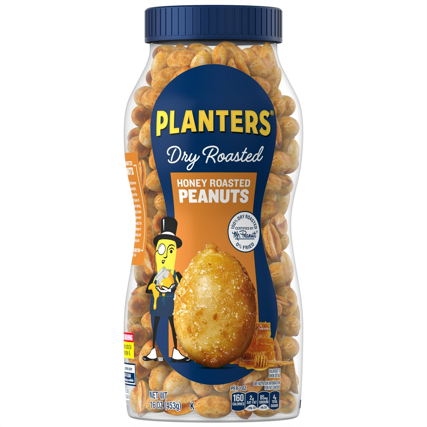 PLANTERS Honey Roasted Peanuts have all your cravings covered with a satisfying combination of sweet and salty flavors. For more than 100 years, the makers of PLANTERS nuts have been bringing people together with irresistibly crunchy and tasty snacks for any occasion. These premium honey roasted peanuts keep that tradition alive by bringing together the sweetness of honey and the rich roasted flavor of salted peanuts. Crave better with these Kosher snacks that have 7 grams of plant-based protein per 1oz ser