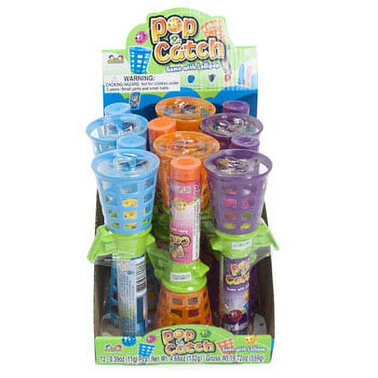 CANDY POP & CATCH WITH LOLLIPOP .39 OZ IN COUNTER DISPLAY