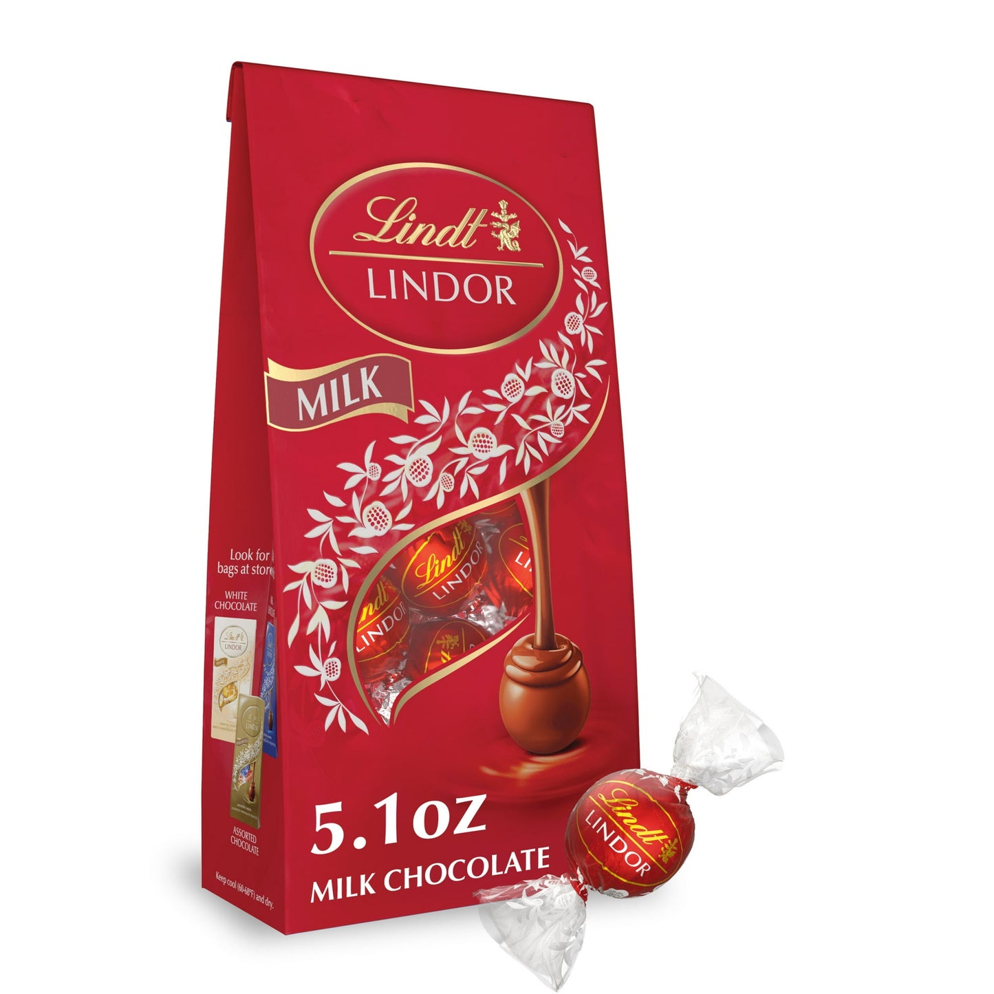 Experience the ultimate chocolate indulgence with irresistibly smooth Lindt LINDOR Milk Chocolate Truffles. Whether celebrating with colleagues, relaxing with family or savoring time to yourself, these fine Lindt LINDOR Chocolate Truffles are an elegant accompaniment to all of life’s little moments. Classic milk chocolate flavor fills the delicate chocolate shell and smooth, melting milk truffle center for an indulgent treat. When you break the shell, the truffle's smooth, luscious center begins melting and