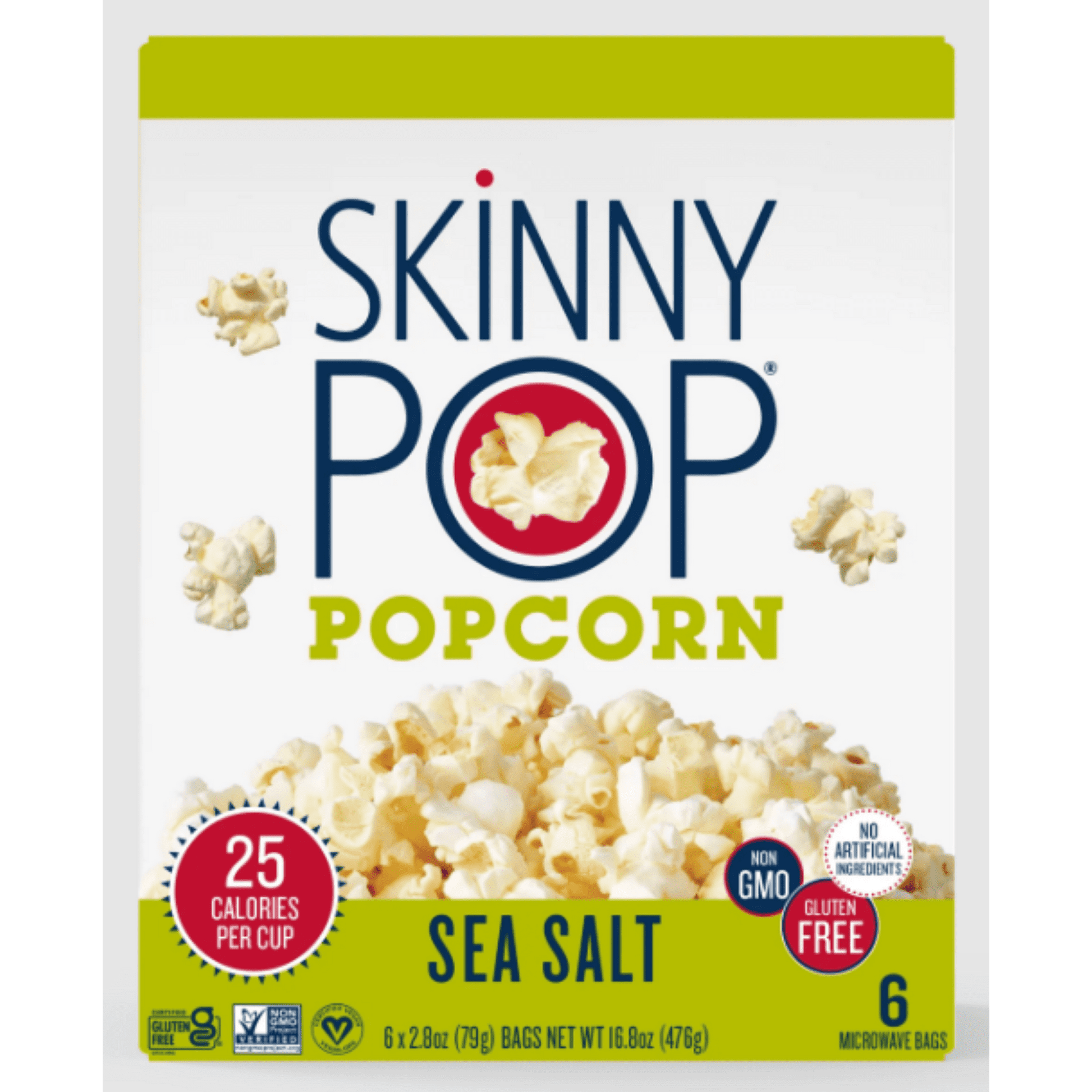 Now introducing the perfectly salty, crunchy, fluffy SkinnyPop Sea Salt Popcorn served fresh out of the microwave! And the best part (after the delicious taste of course)? It's in a chemical-free microwave bag. SkinnyPop Microwave Popcorn is perfect for snack essentials, lunch snacks, road trips, and more. SkinnyPop starts with a premium popcorn kernel, sunflower oil, and the perfect amount of salt. From there, Pure Popped Perfection® says it all. Our popcorn has no GMOs, artificial ingredients, or preserva