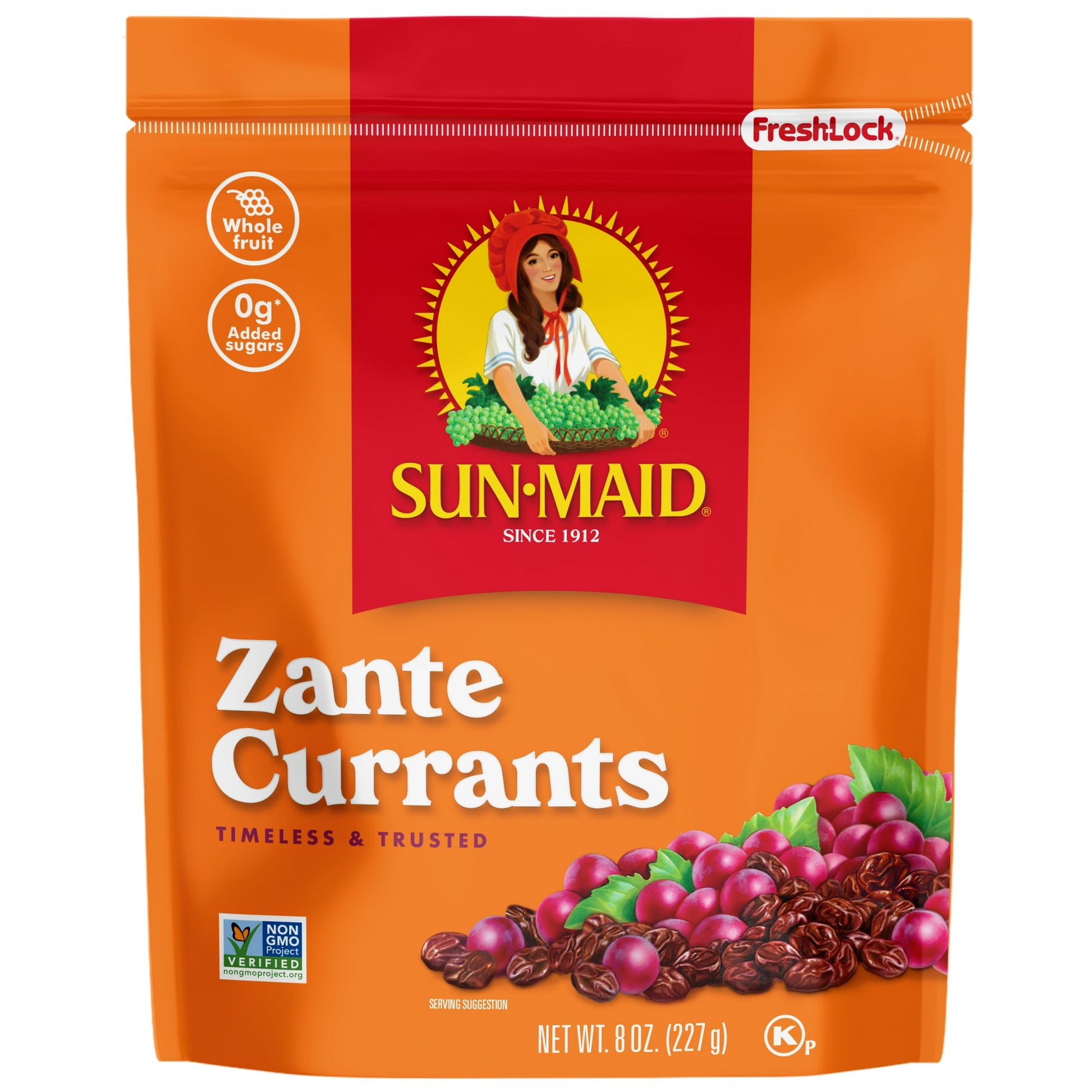 Sun-Maid® Zante Currants - Tiny, dark and tart to taste, our Zante currants are sun-dried from the Black Corinth grape – a very special variety grown in select California vineyards. For many, they’ve become the preferred delicacy in healthy baked good recipes, like scones, cookies, breads, muffins and rolls. Try them right out of the bag for a high-energy snack or sprinkle them on hot cereal or salads.