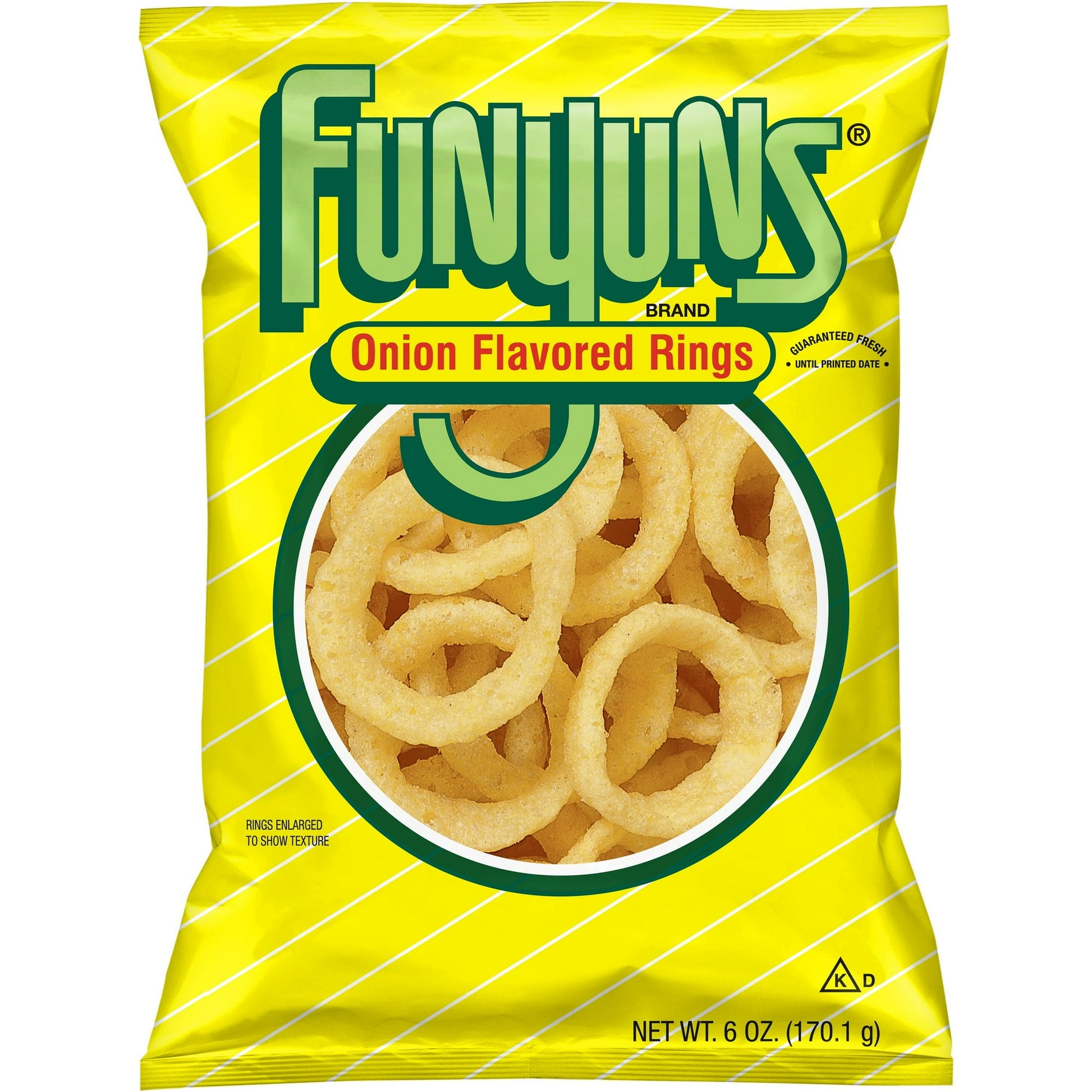 Funyuns Onion flavored rings give you a change of pace that's fun and deliciously different. Enjoy the zesty flavor of onion coupled with the crispy texture and shape of an onion ring. Funyuns have long been a regional favorite, and now they're available anytime you crave that onion flavor. Available in a convenient big bag, they're a fun, portable snack that you and your family can enjoy at picnics, parties and lunches. Funyuns Onion Flavored Rings are a deliciously different snack that's fun to eat, with 