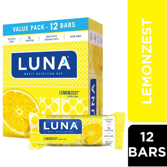 LUNA Bars are crafted to help keep you nourished throughout your busy day. With their light, crispy texture and creamy coating, LUNA Bars come in a variety of flavors for a delicious on-the-go snack. Every LUNA Bar is gluten-free, low-glycemic, and has 7-9 grams of complete plant-based protein. They are also non-GMO and made with organic rolled oats and plant-based ingredients.