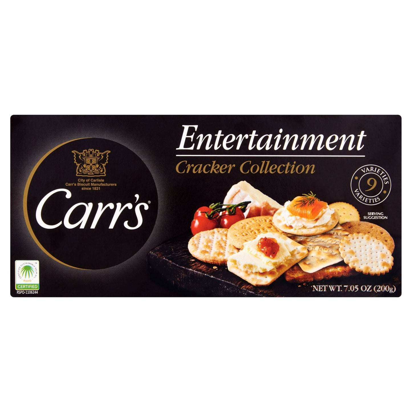 Cracker Collection Choose Carr's Entertainment Cracker Collection for friends and family special sharing occasions! 9 varieties English Wafer Small Wheat Carlton Selects Choice Grain Oblong Water Oyster Cracker Small Digestive Table Water Cream Cracker