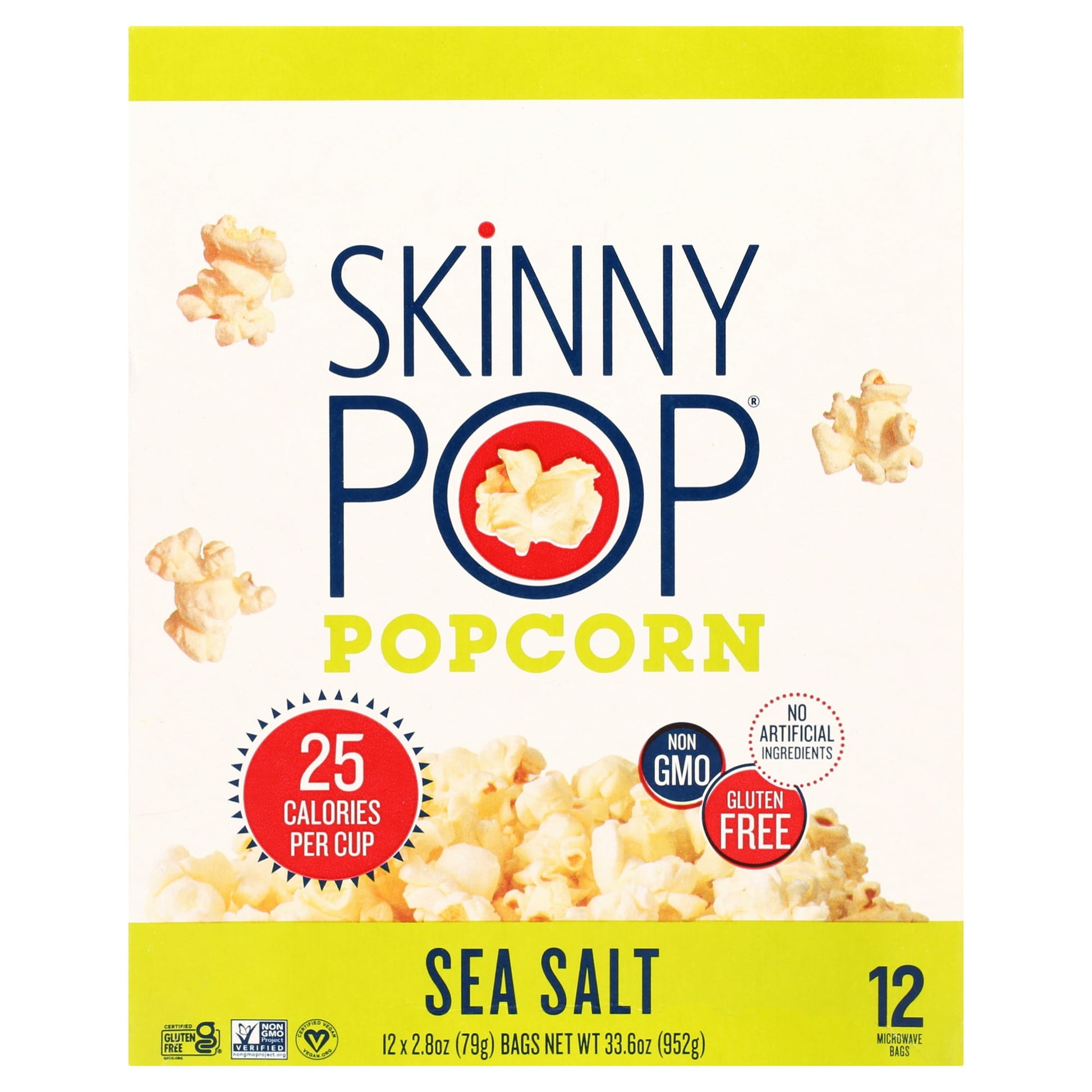 Now introducing the perfectly salty, crunchy, fluffy SkinnyPop Sea Salt Popcorn served fresh out of the microwave! And the best part (after the delicious taste of course)? It's in a chemical-free microwave bag. SkinnyPop Microwave Popcorn is perfect for snack essentials, lunch snacks, road trips, and more. SkinnyPop starts with a premium popcorn kernel, sunflower oil, and the perfect amount of salt. From there, Pure Popped Perfection� says it all. Our popcorn has no GMOs, artificial ingredients, or preserva