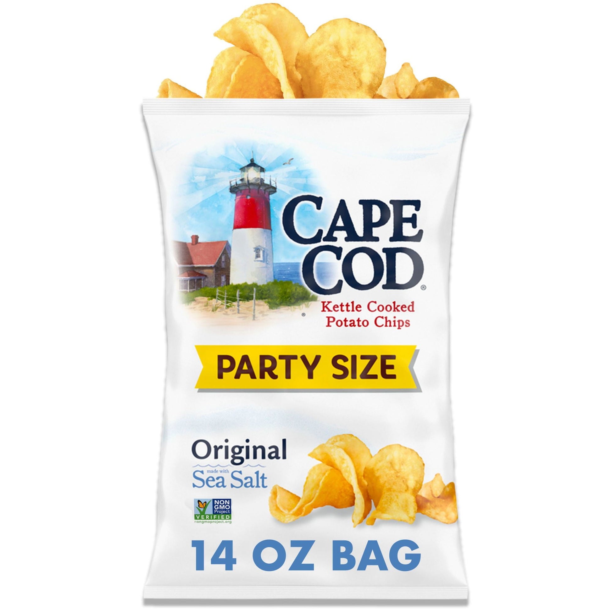 Cape Cod Original Kettle Cooked Chips are made with the pure taste of potato! And you can be sure there’s nothing else like them when it comes to their robust flavor and distinctive crunch. We take choice potatoes and slice them perfectly. Then, they’re cooked, one batch at a time, in custom kettles. You can count on potato chips that are cooked precisely at the right temperature until they reach a golden-amber hue. You’ll see that unique shapes and folds mean one-of-a-kind chips, all share the same, wonder