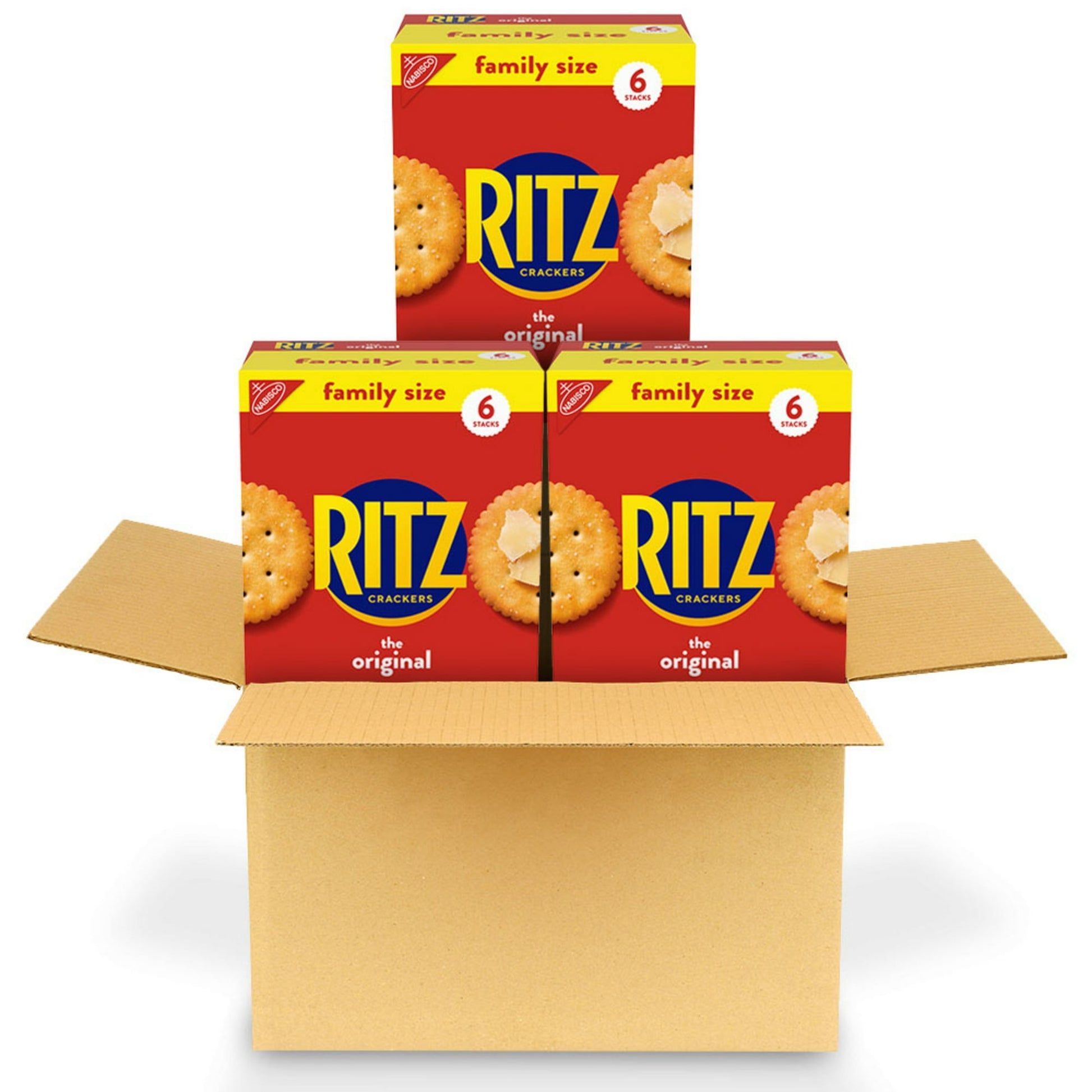 RITZ Original Crackers have a rich, buttery flavor that's perfect for pairing, topping or popping. These tasty round salty snacks are an ideal appetizer or quick meal. Take your picnic to the next level by making RITZ pulled pork bites topped with coleslaw, or layer peanut butter, jelly or both between two crispy RITZ snack crackers for a special lunch treat. Each box has 6 cracker packs.