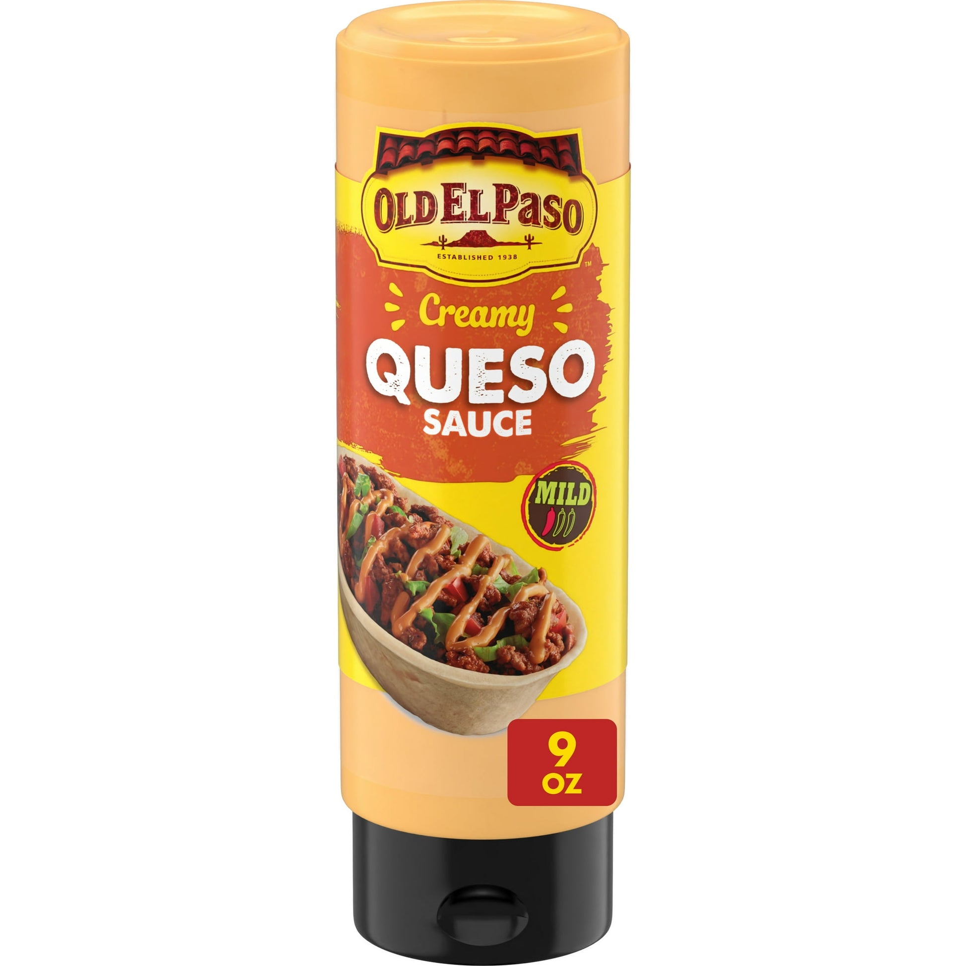 Add the creamy taste of queso to your tacos, nachos and other Mexican-style dishes with Old El Paso Creamy Queso Sauce in a squeezable bottle. Cheesy tacos will be right at your fingertips with this convenient queso sauce. You can even use this queso sauce as a queso dip! Make taco night as easy as possible with a simple-to-use squeeze bottle. Store your taco sauce in the refrigerator for your next family taco night and add some creamy, cheesy deliciousness to your taco creation. Tonight, we taco! For more 