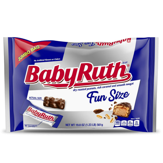 Baby Ruth bars are bursting with peanuts, rich caramel, and smooth nougat to give you the perfect treat to savor the good stuff!