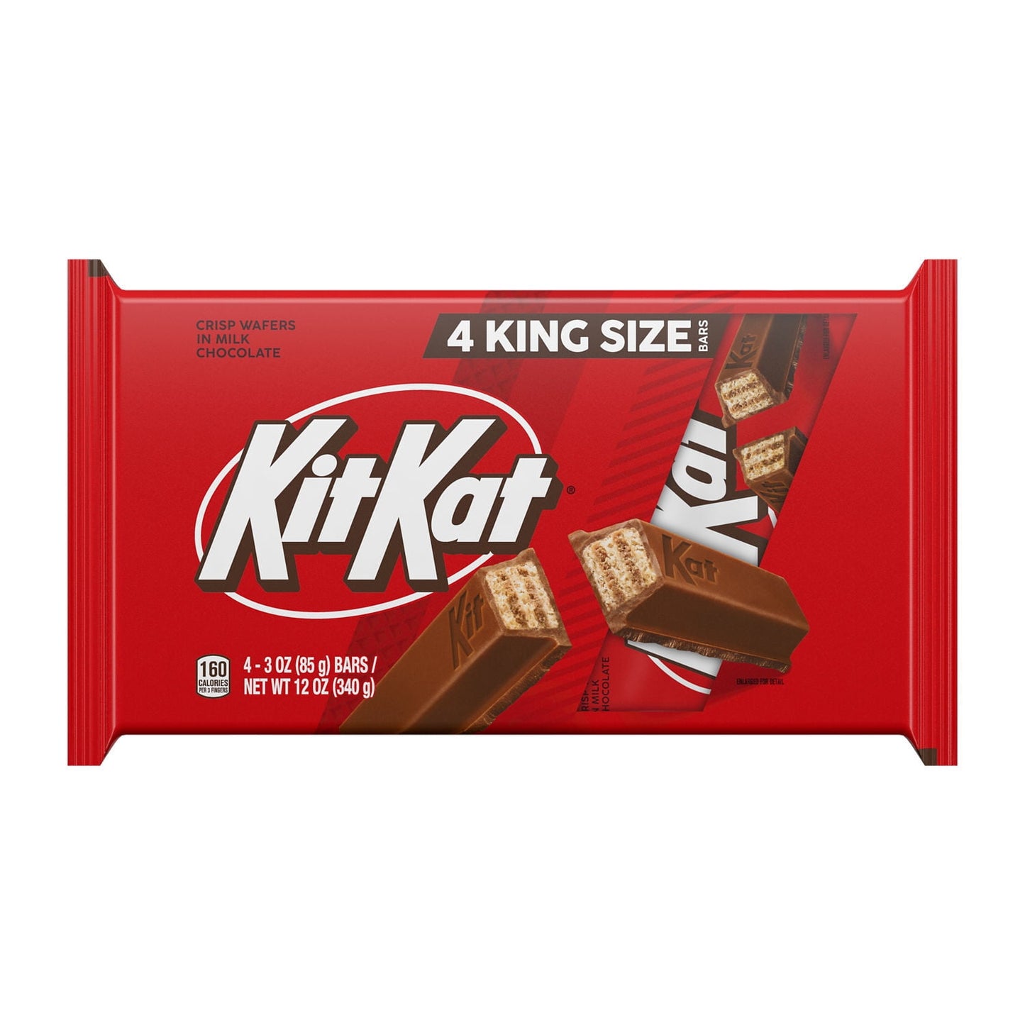 Ready for a classic everyone hopes to find in the candy selection? These king size KIT KAT milk chocolate wafer candy bars are individually wrapped for optimal convenience, easy sharing and lasting freshness. Whether you gift them to friends, pass them out in the office to co-workers or hold onto them for snacking moments, you can expect a delicious treat in the perfect size. Throw one in your lunch box to treat yourself to a sweet dessert, or stock your home and office candy selections with an easy snackin