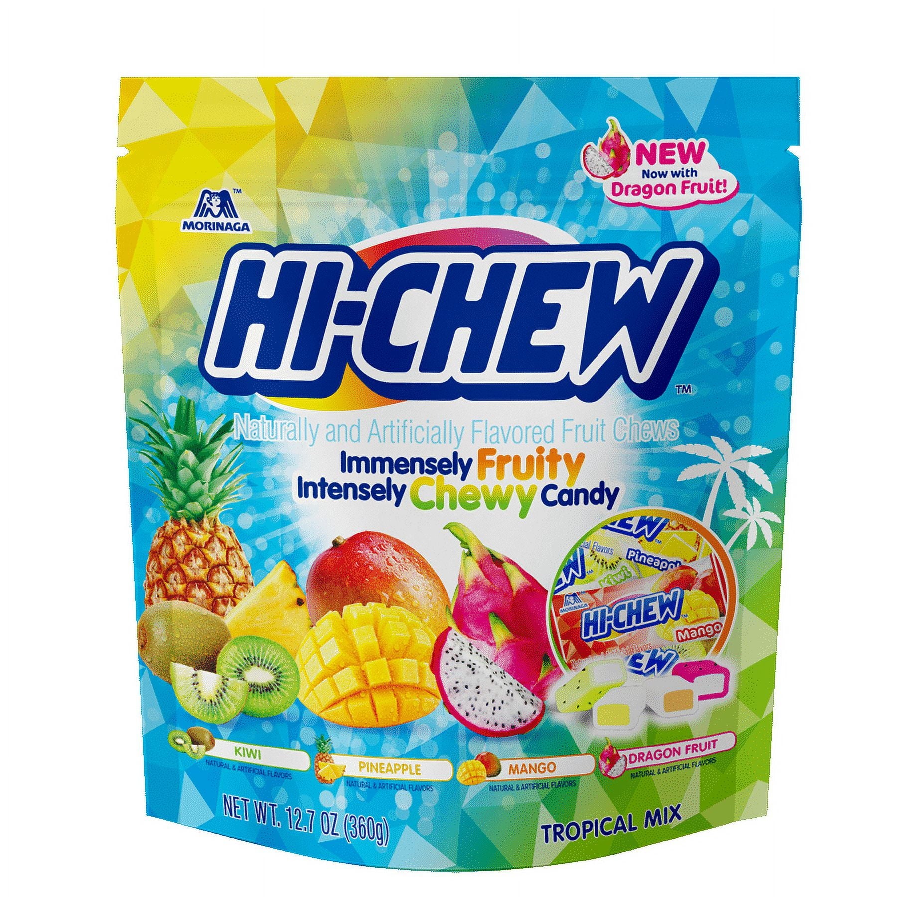 HI-CHEW offers a variety of exotic and traditional fruit-forward flavors, and a smooth, chewy texture unlike any other candy on the market. From the minute you unwrap your HI-CHEW to the very last bite, the aromas of true-to-life fruit flavors are yours to enjoy! With our unique double-layer, mouthwatering flavor is released as you chew for a long-lasting immensely fruity, intensely chewy experience.