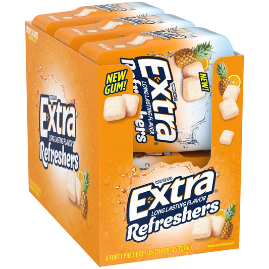 Give Extra, get extra. Extra knows that when you give a little more, you get more in return. That's why there are more ways to share a moment in every pack. So give a piece to friends, family, or someone new. It might seem like something little, but sometimes the little things last the longest. Extra sugar-free chewing gum: celebrating life's meaningful connections, one piece at a time.