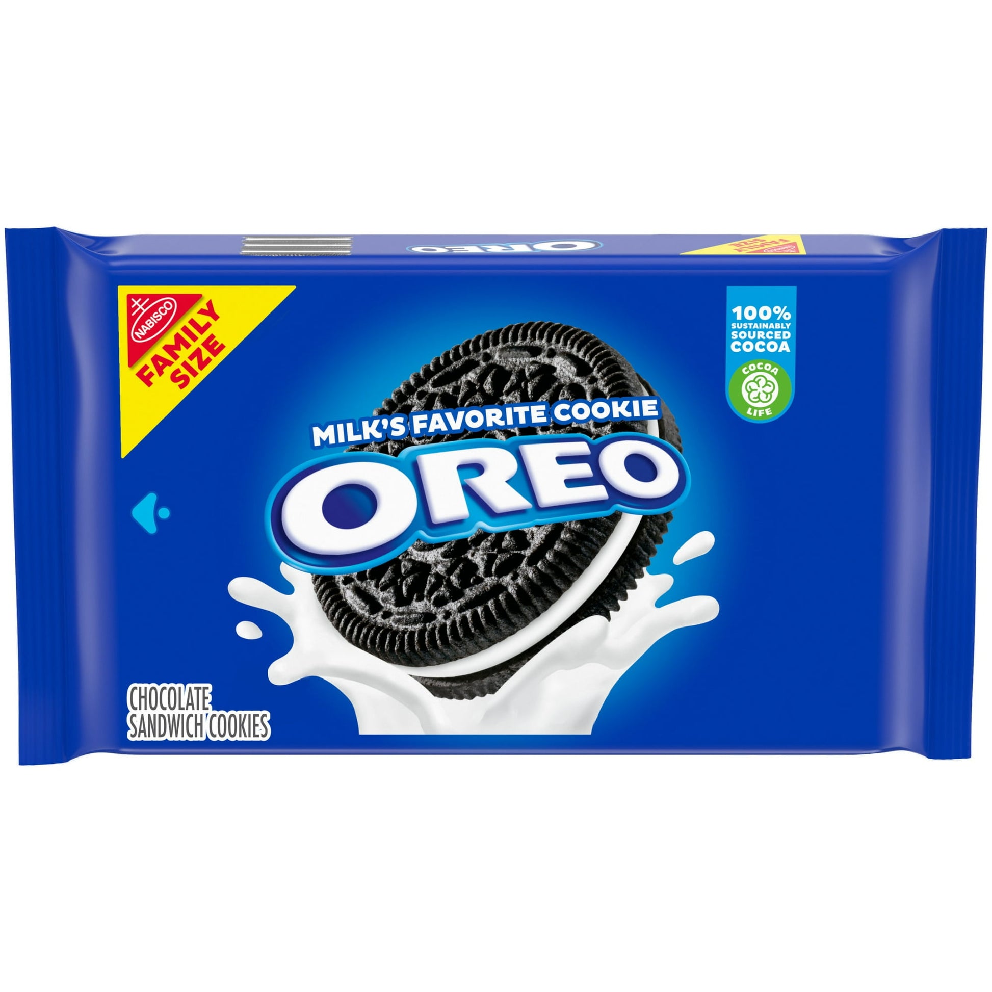 Supremely dunkable, Oreos sandwich a rich creme filling between the bold taste of two chocolate wafers--making them milk's favorite cookie.