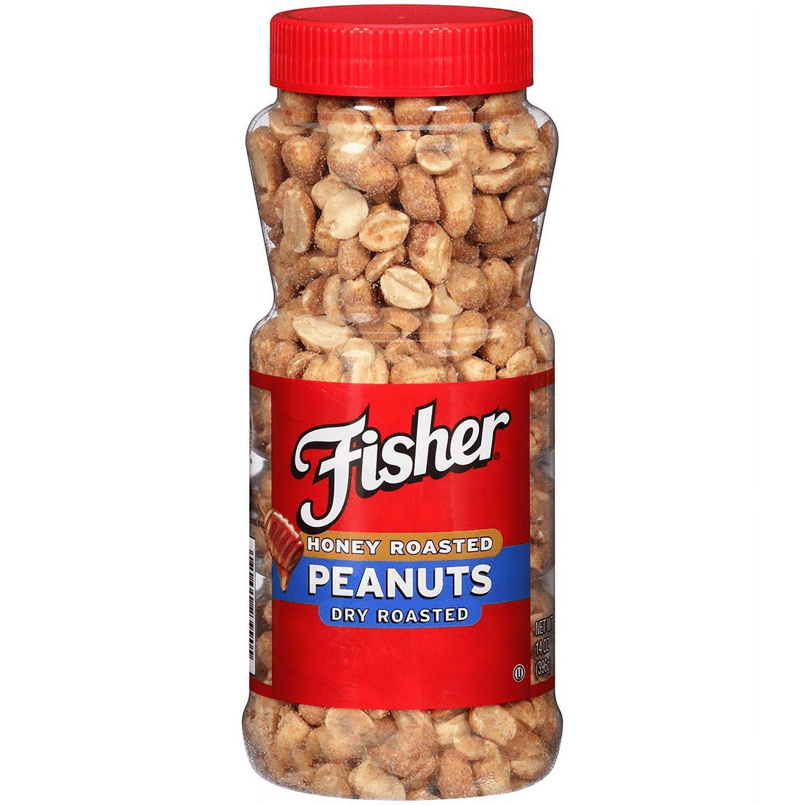 Fisher Snack Honey Roasted Peanuts, Golden Roast, 14 oz.