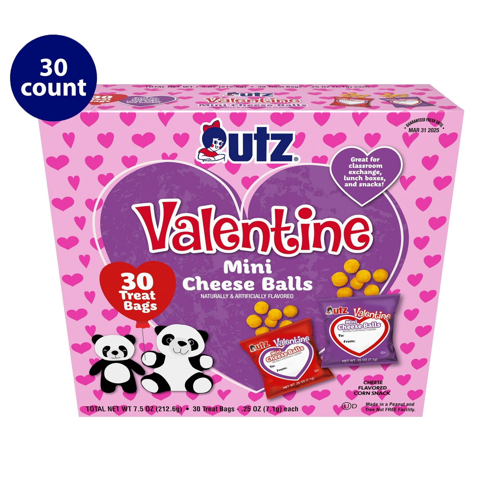 Love is in the air, and so is the cheesy goodness of Utz Valentine Mini Cheese Ball Treats! Get ready to fall head over heels for these adorably delicious bites. Each box contains 30 to and from bags of mini cheese balls, the perfect way to spread cheesy joy to your loved ones. Planning a Galentine’s Day bash? Indulge in a night of laughter, love, and cheesy camaraderie with these treats on your snack table. Need last-minute valentines for the classroom? These mini cheese balls come pre-packaged and ready t