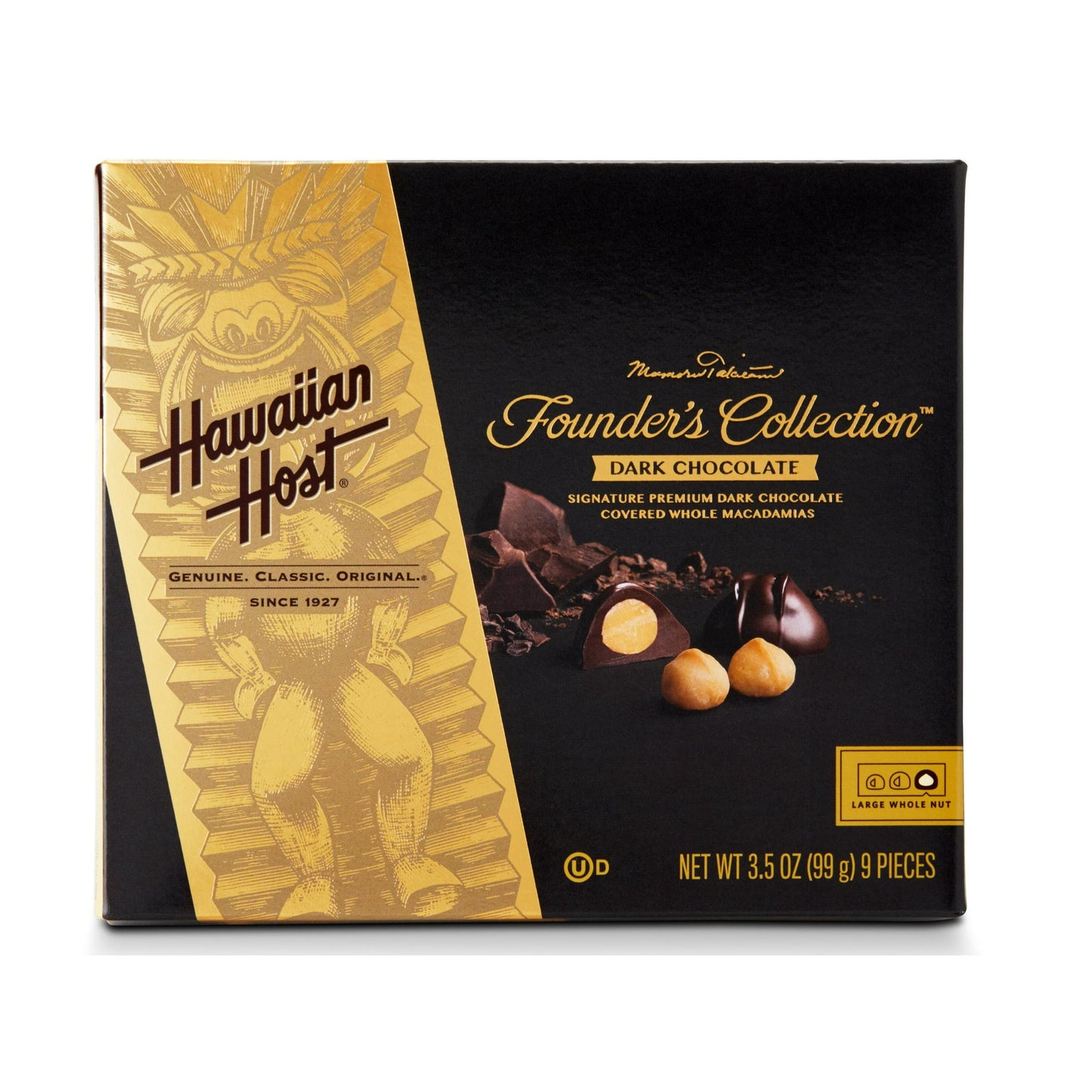 Hawaiian Host Dark Pack Macadamias Nut Box in Wrap