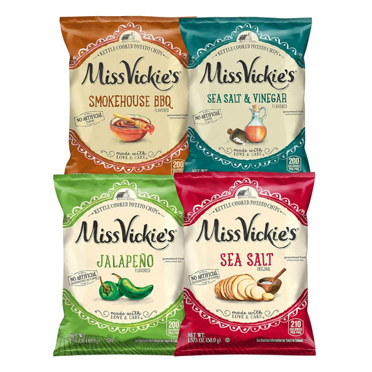 Three decades on, Miss Vickie’s still believes in making things better. Whether it’s keeping our flavors farm-inspired, or our ingredients free of artificial flavors or preservatives, each of our crunchy chips is here to make every bite more enjoyable and smiles even bigger.