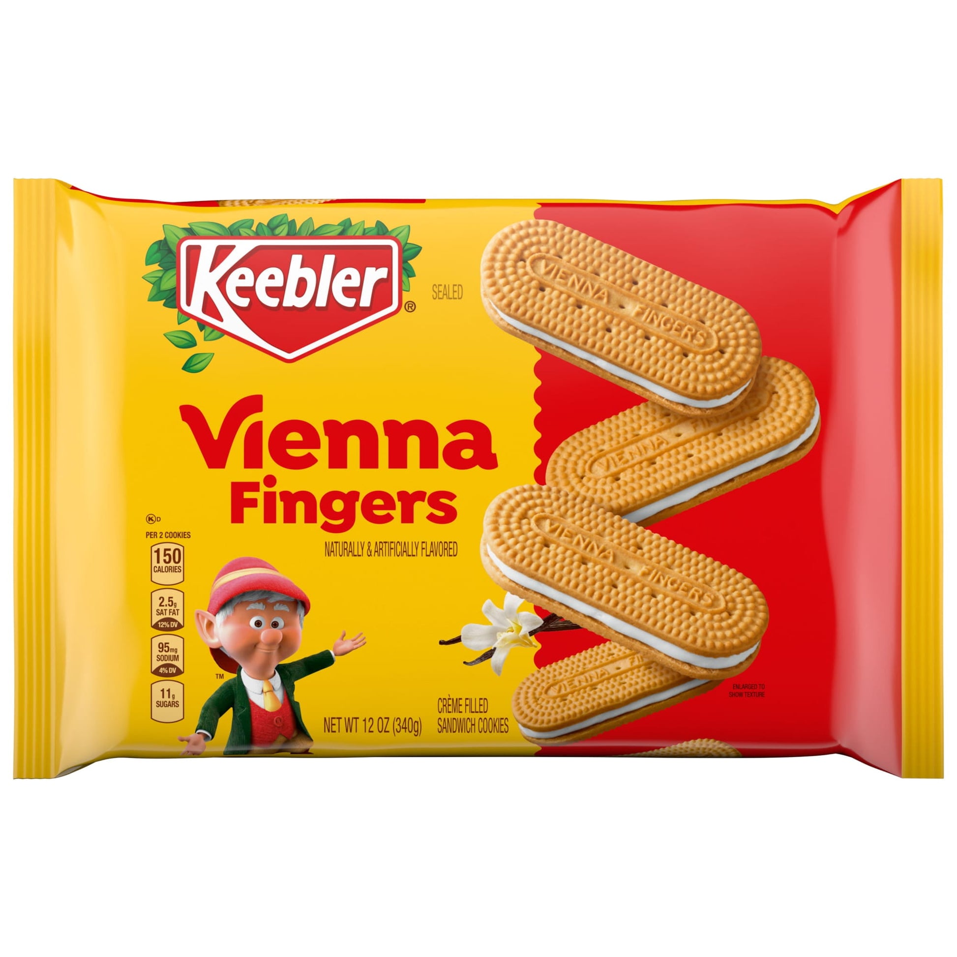 Make snack time more magical with Keebler Vienna Fingers Cookies. Thoughtfully crafted by the Elves themselves, each magically baked sandwich cookie is full of the perfect amount of crème filling to create something irresistibly tasty. These delightful sandwich cookies are the pride of the Hollow Tree, made with the utmost elfin care and craftsmanship and with no high-fructose corn syrup. It’s a deliciously fun snack to share with loved ones at any time of day. Enjoy with a glass of milk, build an ice cream