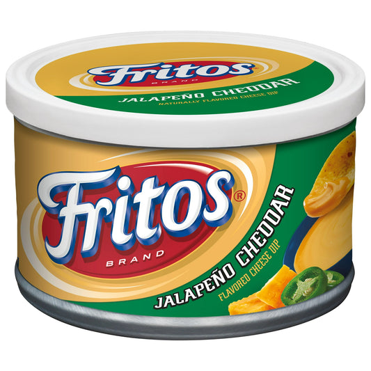 Frito Lay Dips Delicious, crowd pleasing, and convenient – it can’t get much better than Frito-Lay Chips and Dips. Whether entertaining friends, enjoying a family barbeque, or relaxing at home, our perfectly blended salsas, great tasting cheese and bean dips, and rich dairy dips are always a hit. Mix and match them to discover your own perfect chip/dip pairing! Fritos Jalapeno Cheddar Cheese Dip is infused with the great taste of jalapeno and cheddar cheese, in a convenient package. It contains no gluten in