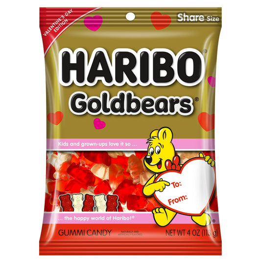 From the makers of America's #1-selling gummi bear, say hello to HARIBO’s Valentine Goldbears!