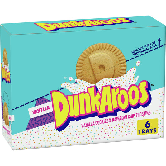 That Was THEN This is NOW. The snack you loved to dunk in the 90âs is making a mega comeback. You asked and we answered. Your favorite 90âs snack is now available in Vanilla Cookies and Vanilla Frosting with Rainbow Sprinkles. This epic frosting and cookie dunking duo includes the Vanilla Cookies and Vanilla Frosting with Rainbow Sprinkles. The most epic frosting and cookie dunking duo, a snack the entire family will love. The perfect snack or lunch box dessert, this tasty treat is easy to take with you on 