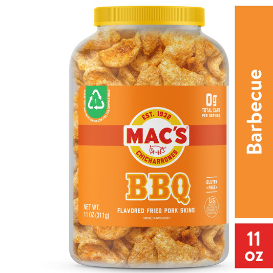 At Mac's, our mission has been the same since 1932: cook the best pork skins and fried cracklins around. Our long-standing focus on taste and crunch means we select only the highest quality ingredients to create the satisfying flavor and unique texture you love. Our naturally low-carb snacks fit many lifestyles including keto, low-glycemic, and paleo. Because pork rinds and cracklins are naturally low in carbs, you don't lose the flavor or texture compared to most diet snacks. Unlike other ketogenic snacks,