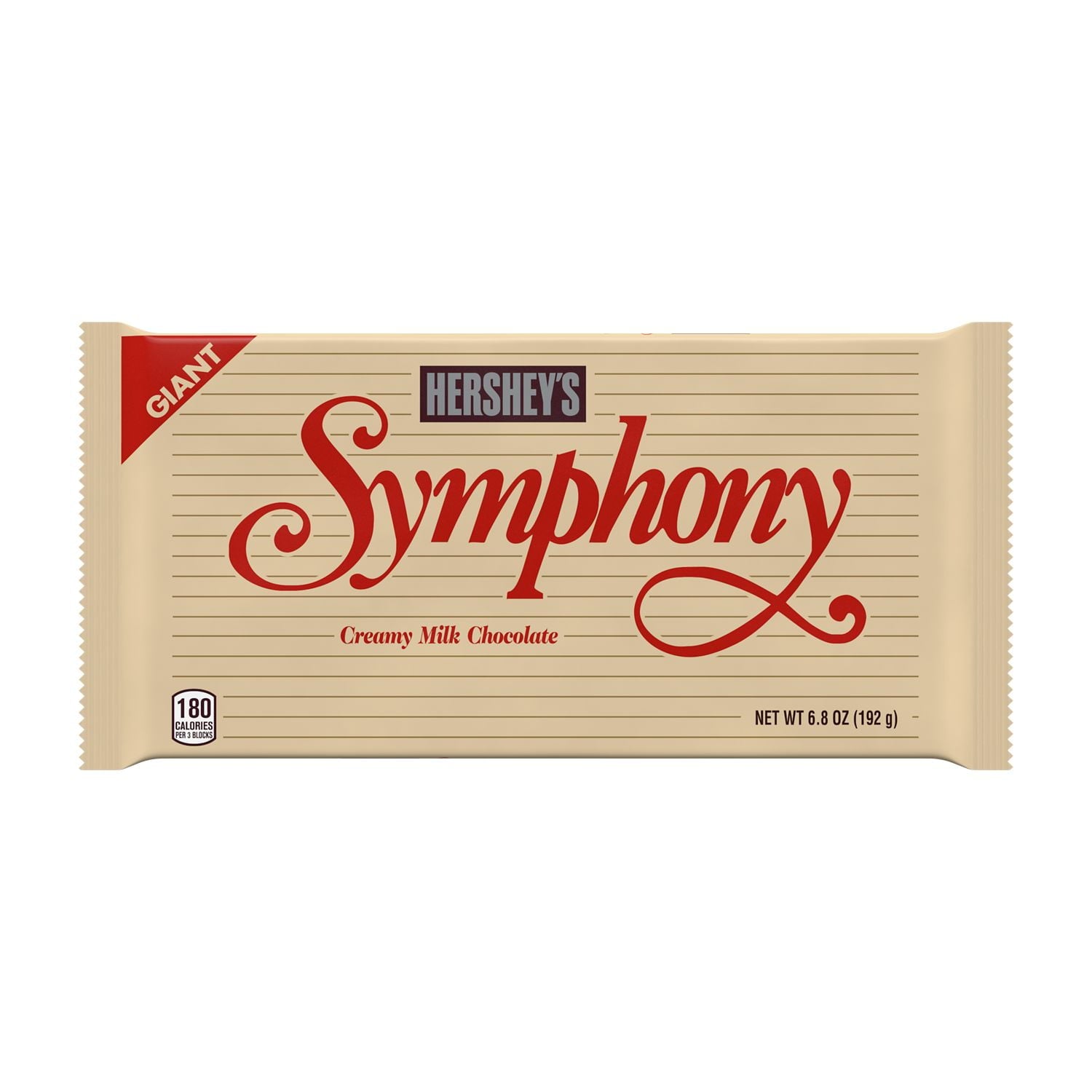 In this HERSHEY'S SYMPHONY candy bar, crunchy almonds, rich toffee and smooth milk chocolate create the perfect harmony of flavors. Stock up on giant bars, and you'll always have a decadent treat within reach. HERSHEY'S SYMPHONY milk chocolate with toffee and almonds is a delicious candy to enjoy on your own or share with friends and family members on any given day. Whether you need Easter candy, Halloween treats, holiday sweets or Valentine's Day gifts to make those around you swoon, HERSHEY'S candy will t