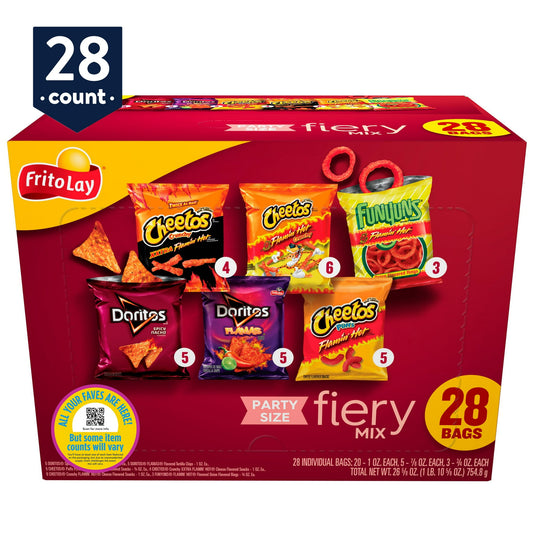 Frito-Lay Variety Packs provides the perfect portion size and variety to keep your entire family happy. No matter what the occasion from stocking the pantry, to your next family party, to the lunch box, or even a desk break, all you have to do is grab a pack and go! Shelf-Stable / Ambient. Multipack Retail Packaging. Frito-Lay Chips and Snacks. Perfect for on the go snacking and adventures the whole family can enjoy!