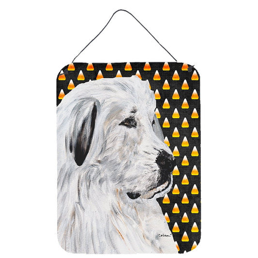 Great Pyrenees Candy Corn Halloween Wall or Door Hanging Prints Wall or Door Hanging Prints featuring breed specific Great Pyrenees artwork from one of our artists or graphic designers. Celebrate the Halloween holiday with this Halloween decorative Metal Print. This Wall or Door Hanging Prints is from Carolines Treasures collection Candy Corn Halloween. Indoor or Outdoor Aluminum multicolor artwork prints will add a special touch to your kitchen bath front door office outdoor patio porch or any other specia